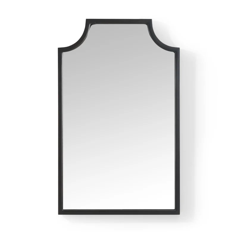 Aimee Wall Mirror - Stylish & Modern Steel Frame With Pagoda-Style Elements - Versatile Home Decor - 15.84' X 24' X 1' - 9 Lbs.'