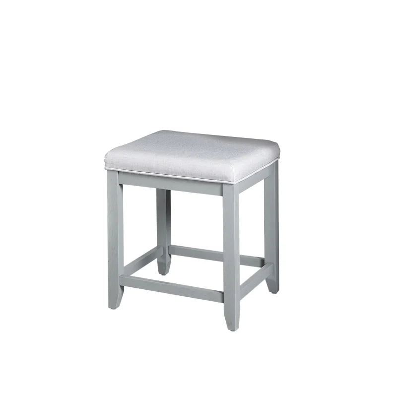 Vista Vanity Stool - Classic And Sophisticated Furniture For Daily Grooming - Timeless Design - 10'H X 17.5'W X 15.75'D - 15.5 Lbs