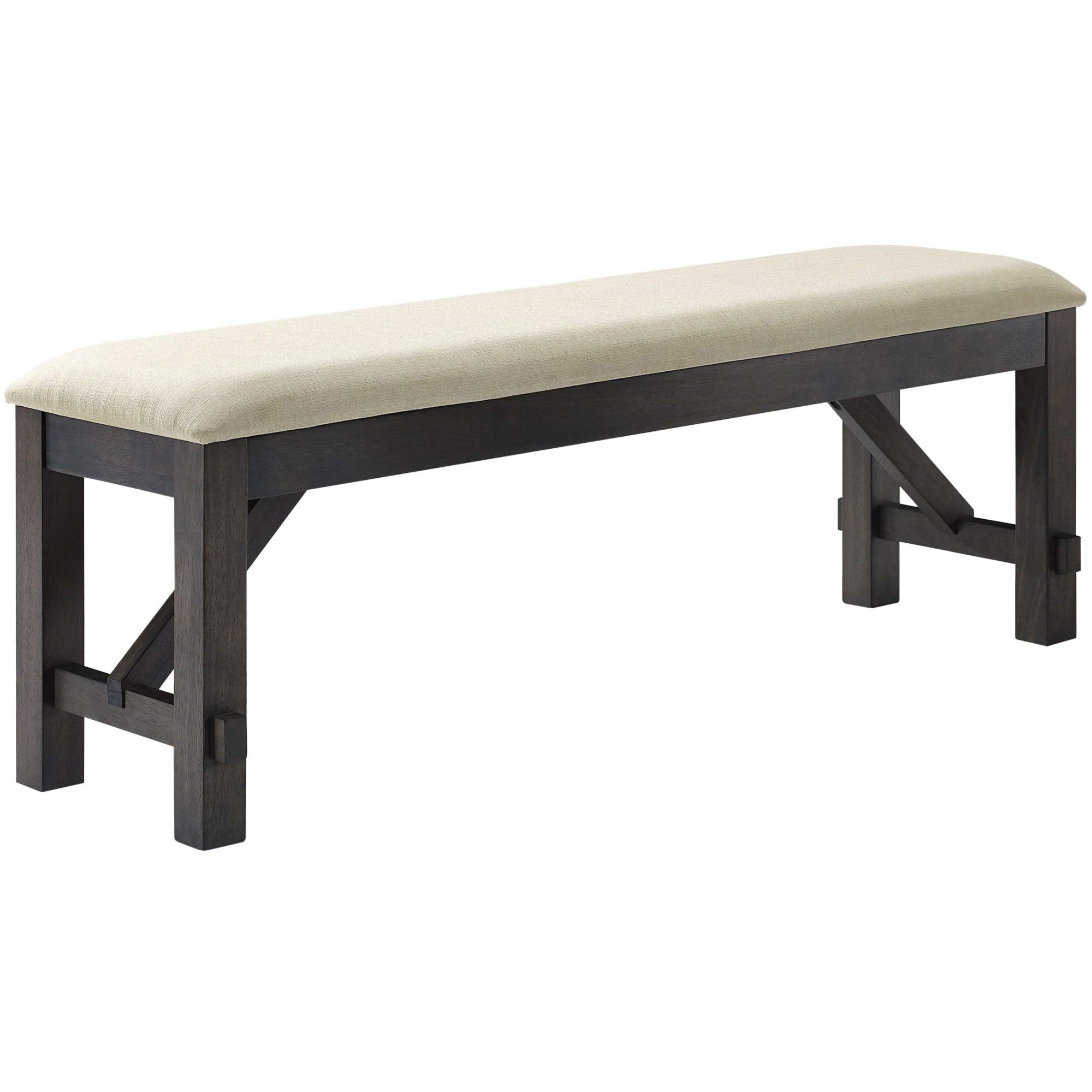 Casafoyer Furniture Hayden Wood Dining Bench For Entryway Or Mudroom, Slate