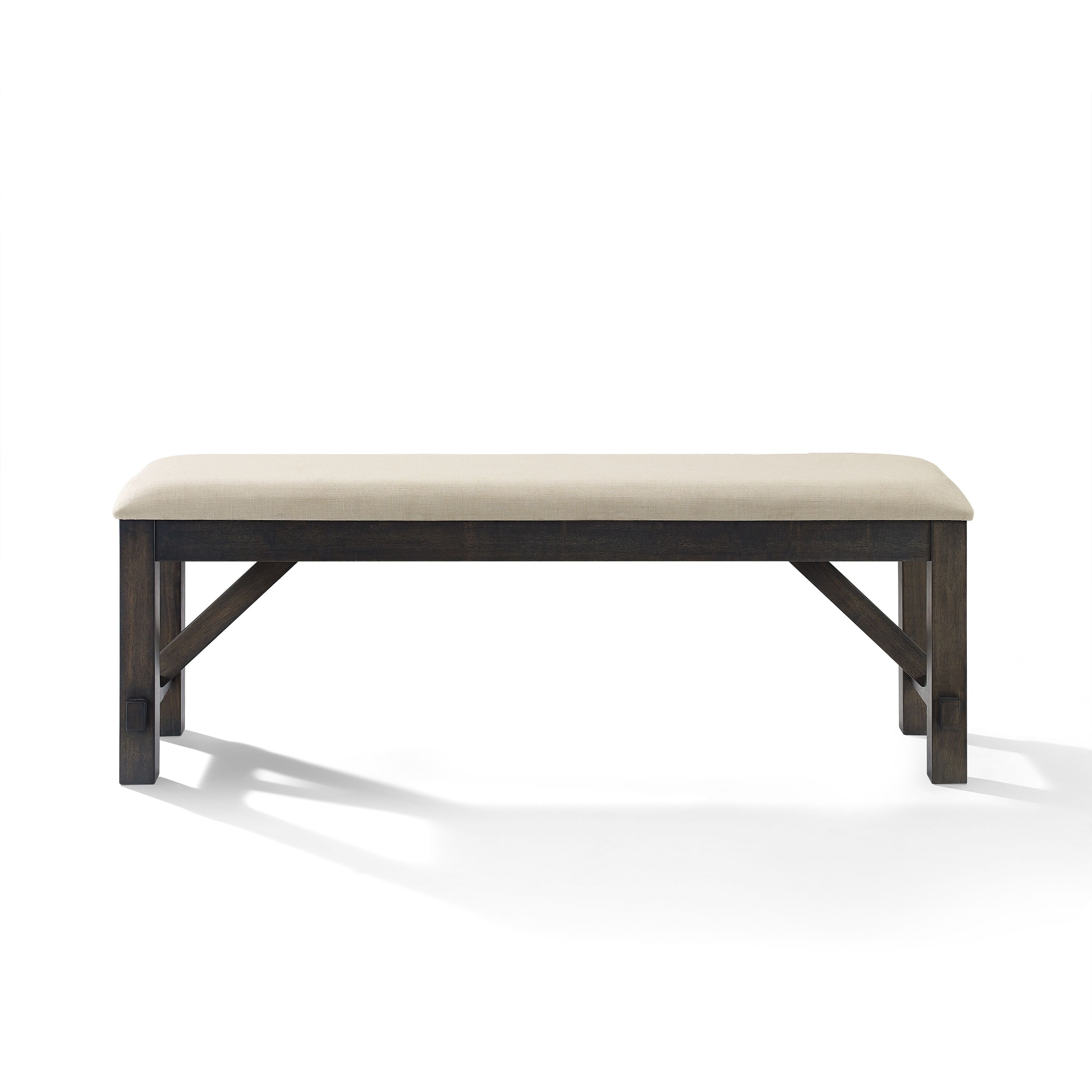 Hayden Bench - Rustic Linen Upholstered - Modern Farmhouse Decor - Comfortable & Durable Seating Option
