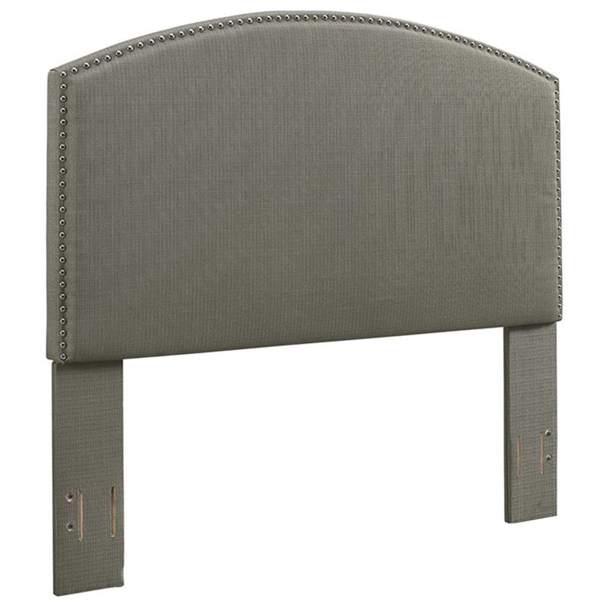 Casafoyer Furniture Cassie Upholstered Bed Headboard, Shadow Gray Linen, Full/Queen