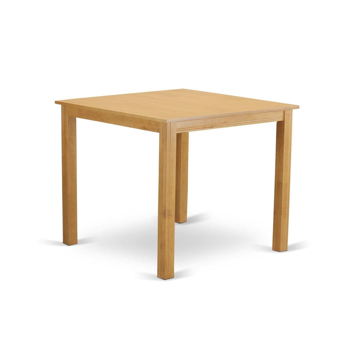 Casafoyer Cfqu3-Oak-W  3 Piece Kitchen Counter Height Set Contains A Square Dining Room Table And 2 Wooden Seat Chairs, 42X42 Inch, Oak