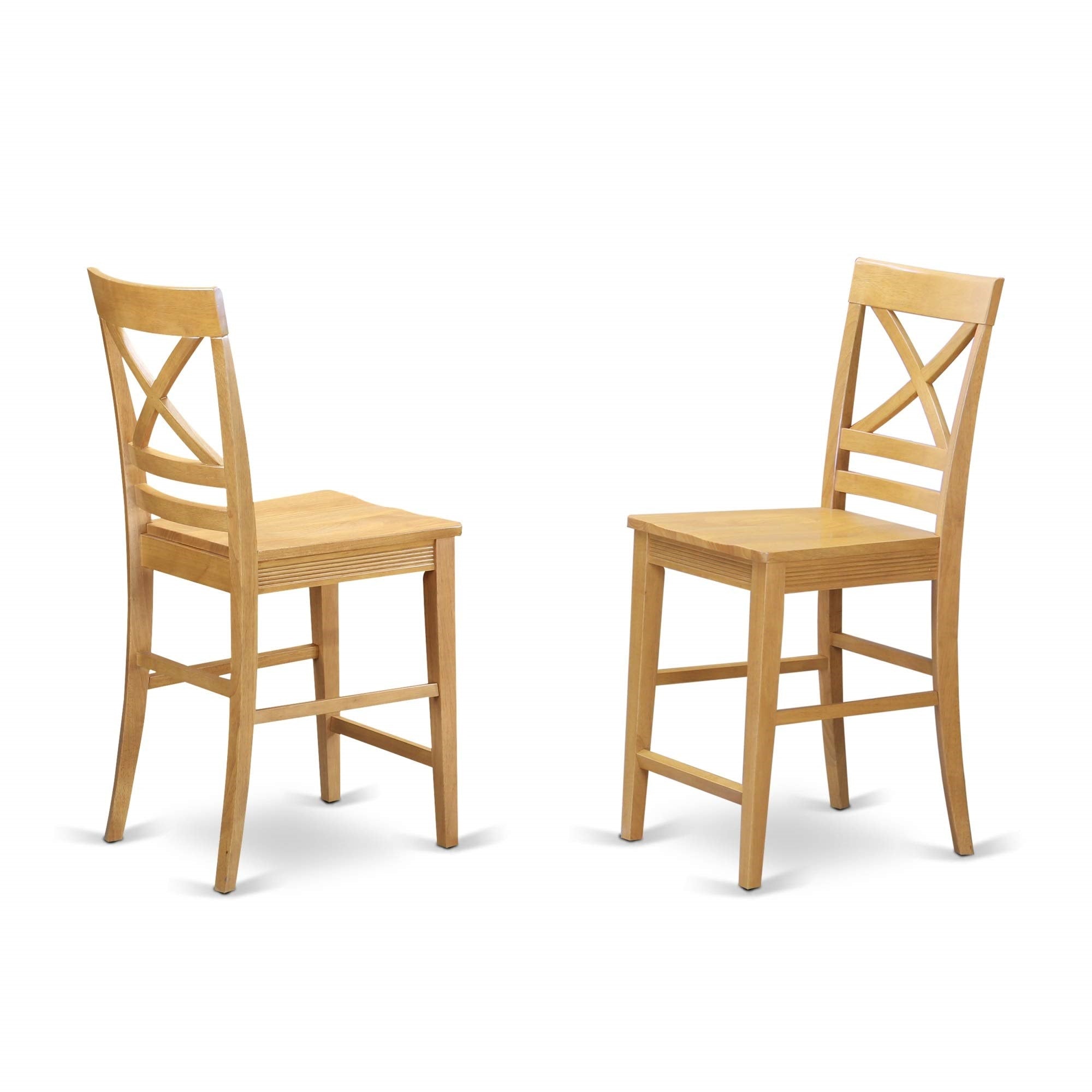 Ergode Cfqu5-Oak-W, 5 Piece Kitchen Table Set, Square Table & 4 Chairs, Mid-Century Design, Oak Finish, Easy Assembly, Premium Quality