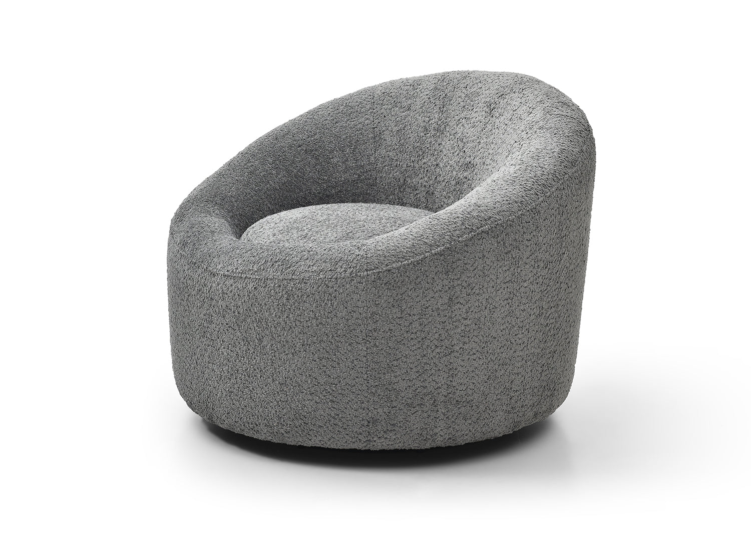 Whiteline Modern Living Perla Swivel Chair, Dark Grey