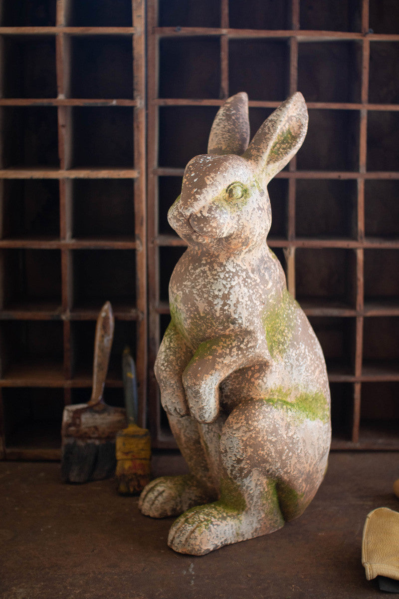 Faux Concrete Rabbit - Head Forward