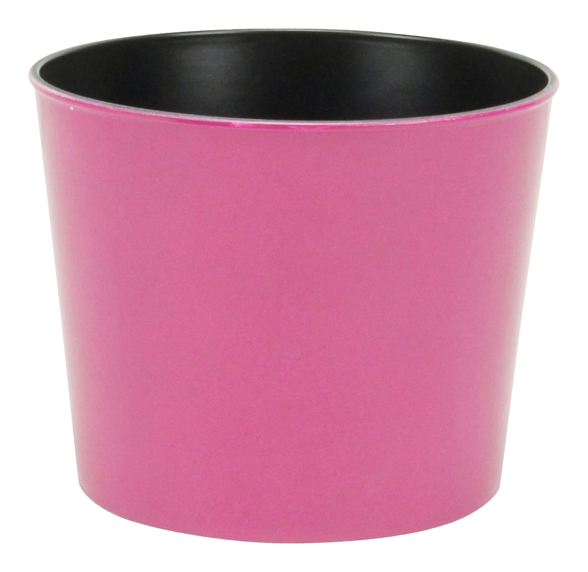 7 Inch Round Tapered Plastic Pot - Hot Pink