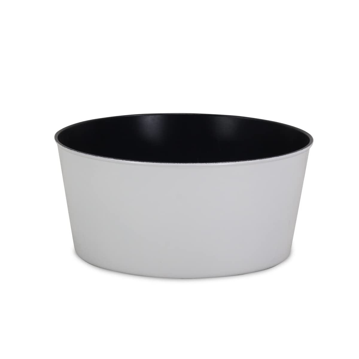 11.5 Inch Round Tapered Plastic Pot - White