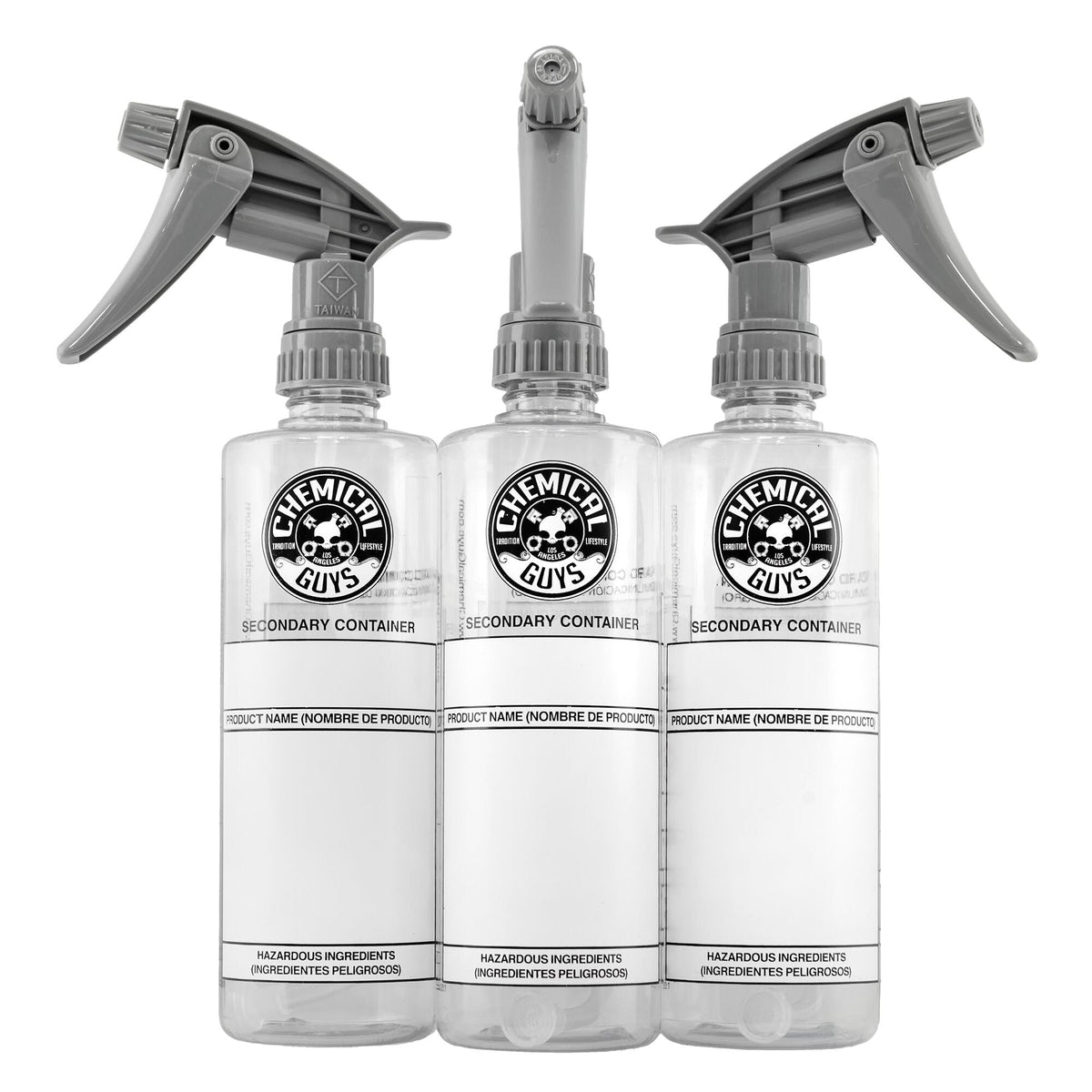 Chemical Guys Acc138 Secondary Container Dilution Bottle With Heavy Duty Sprayer, 16 Oz, 3 Pack