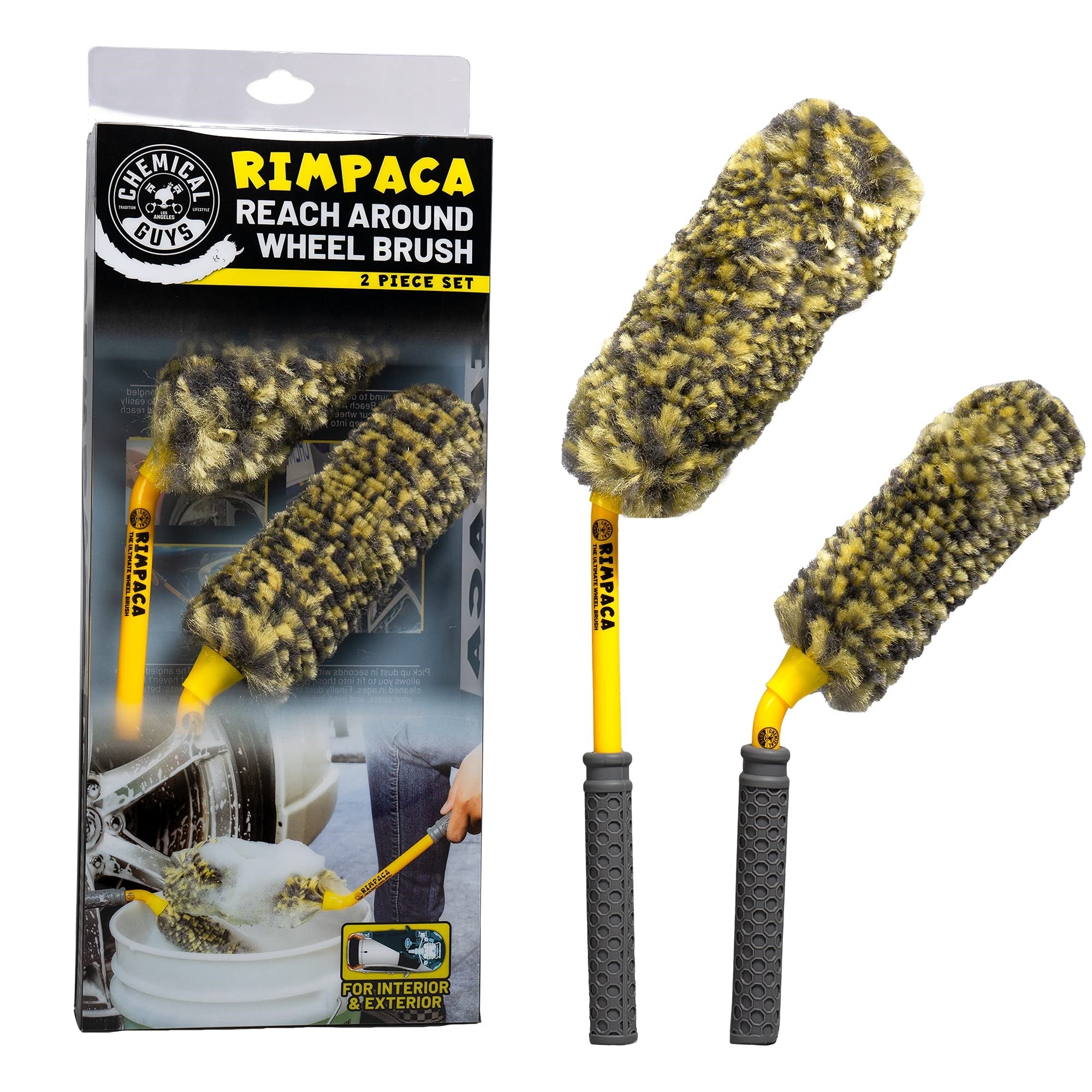 Chemical Guys Acc615 Rimpaca Reach Around Ultimate 2 Piece Wheel Brush Set (Rimpaca Wheel Cleaners)