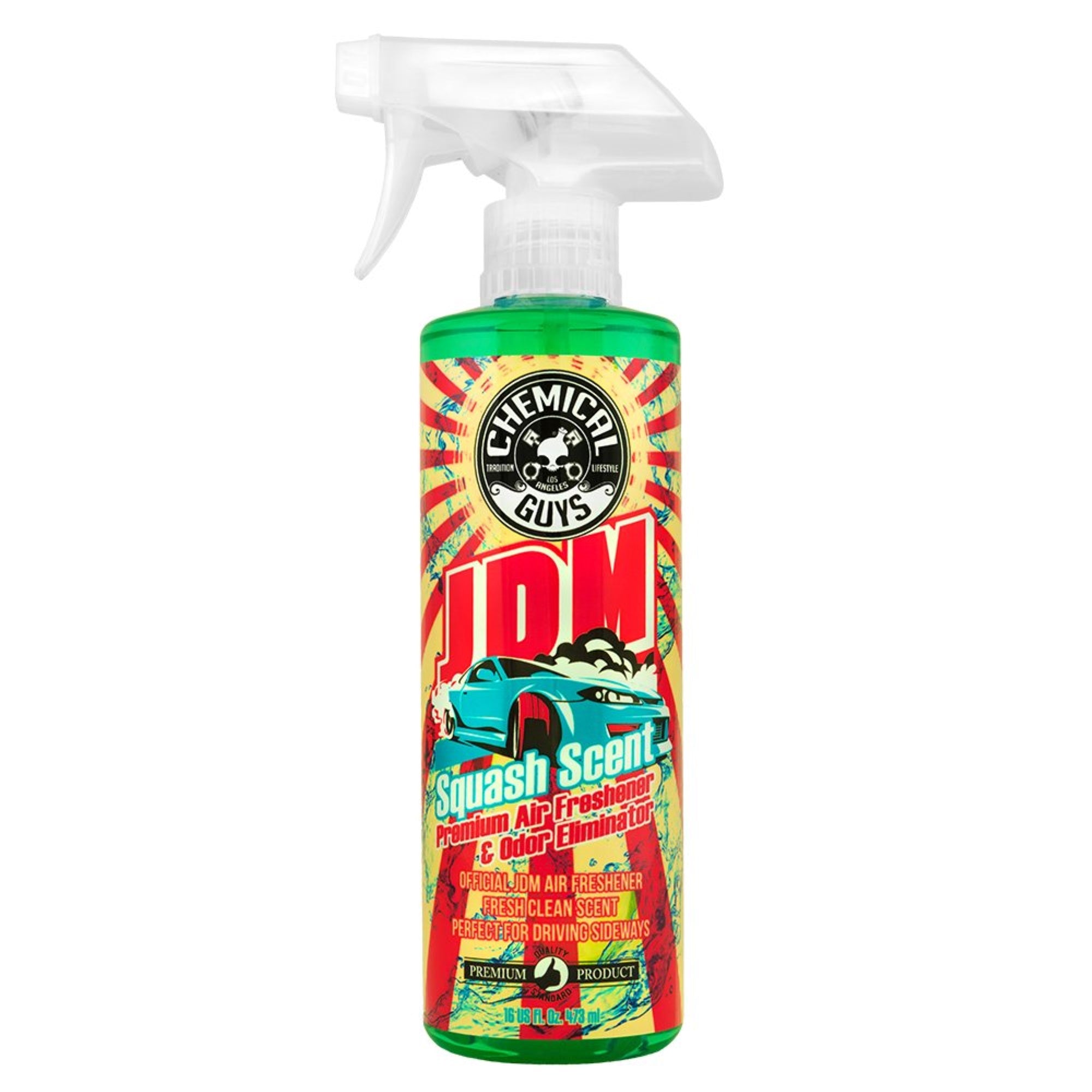 Chemical Guys Air23516 Jdm Squash Scent Premium Air Freshener And Odor Eliminator, (Great For Cars, Trucks, Suvs, Rvs, Home, Office, Dorm Room & More), Fresh Clean Scent, 16 Fl Oz