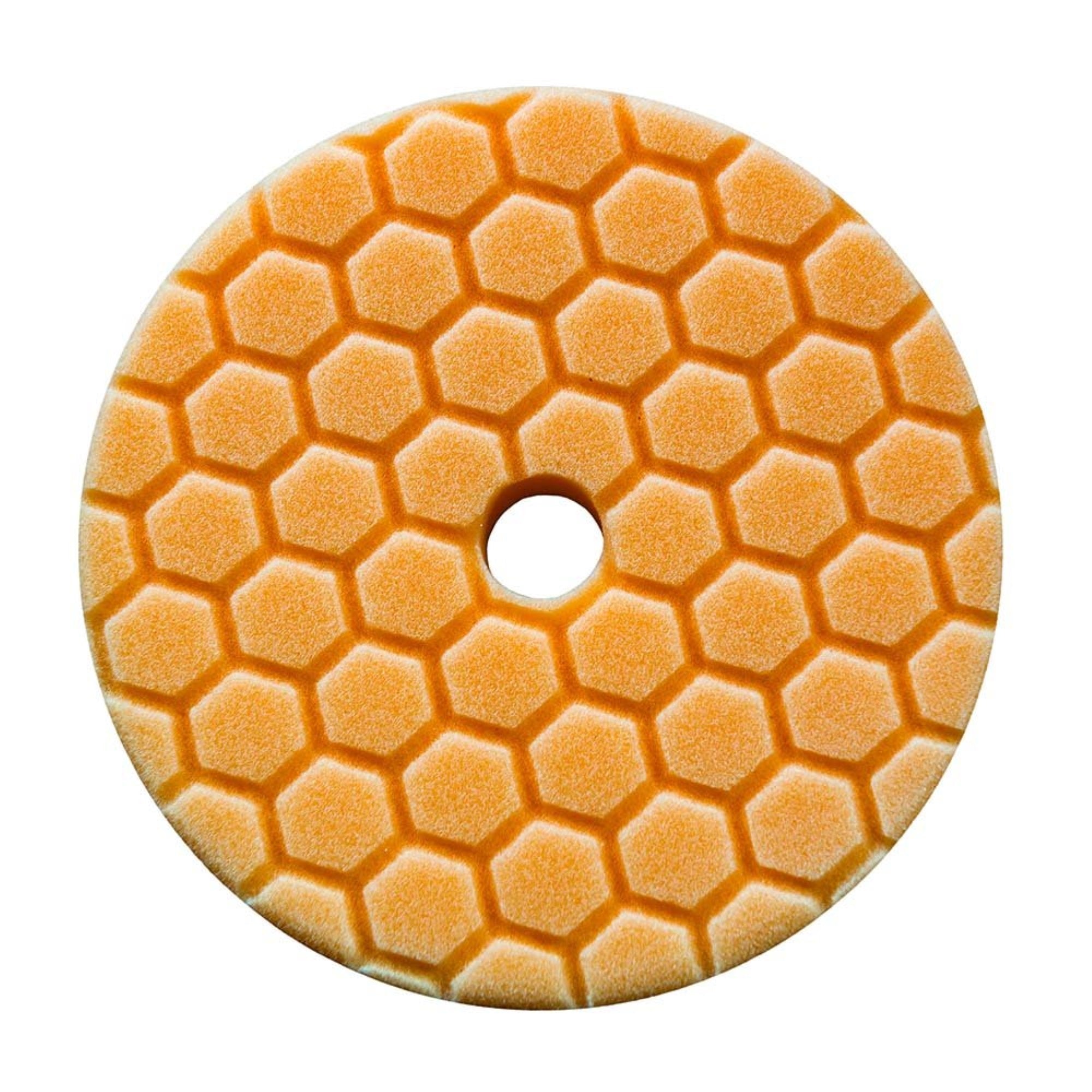 Chemical Guys Bufx112Hex5 Hex-Logic Quantum Medium-Heavy Cutting Pad, Orange (5.5 Inch Fits 5 Inch Backing Plate)