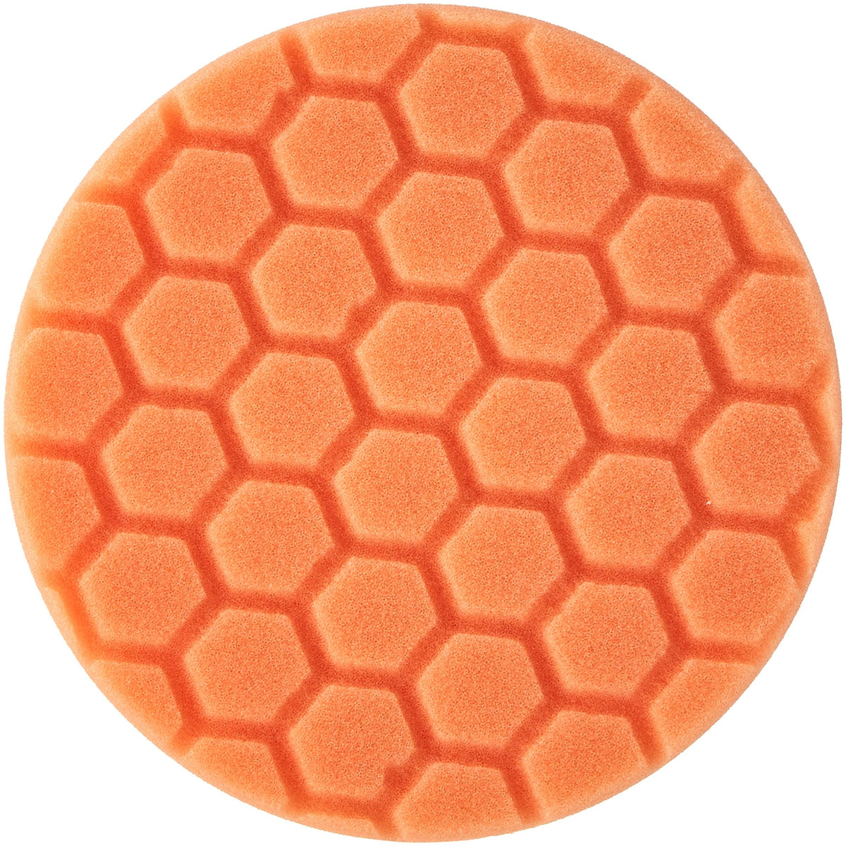 Chemical Guys Bufx_102_Hex5 Hex-Logic Medium-Heavy Cutting Pad, Orange, 5.5' Pad Made For 5' Backing Plates, 1 Pad Included