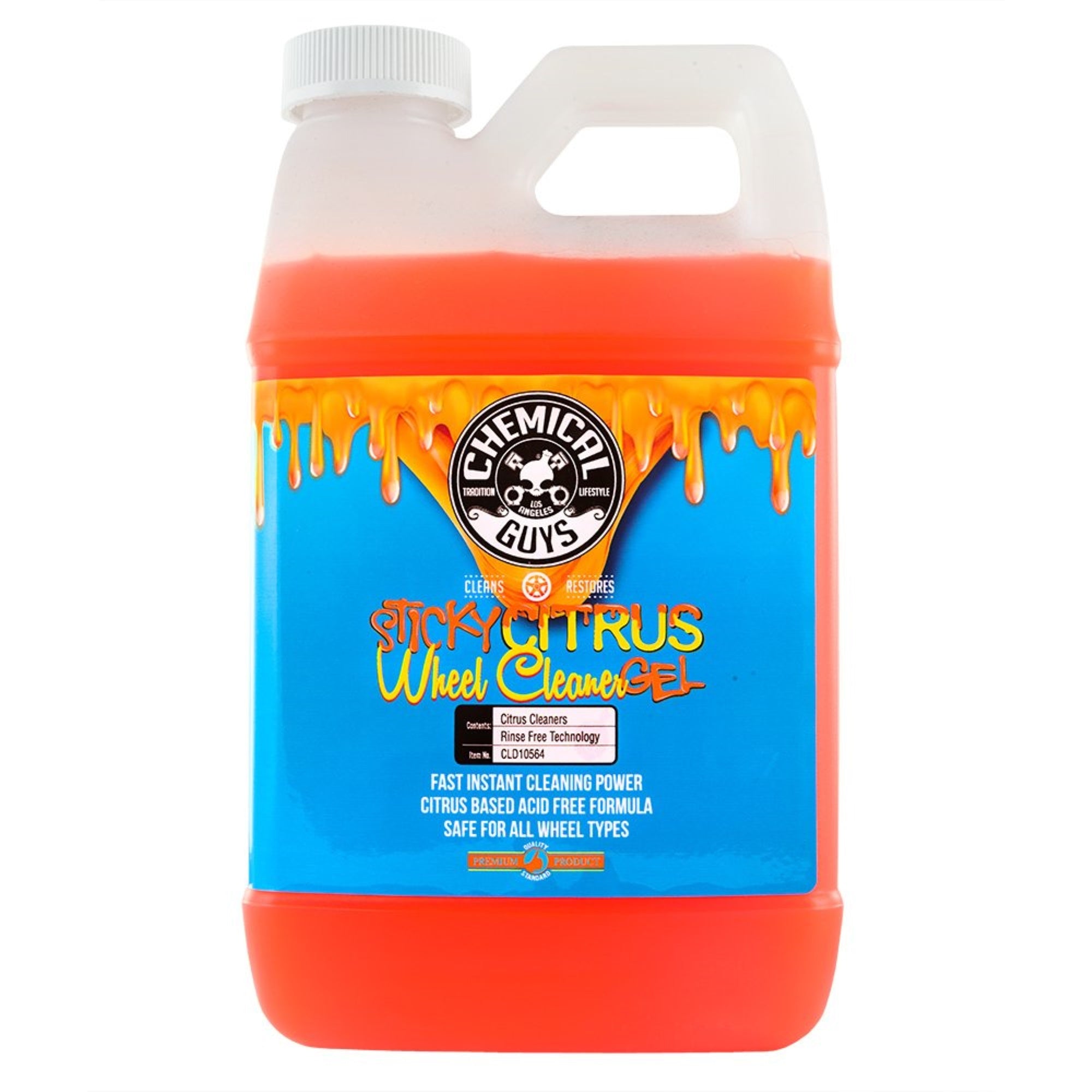 Chemical Guys Cld105 Sticky Citrus Wheel Cleaner Gel, (Safe For All Wheel Types) Works On Cars, Trucks, Suvs, Motorcycles, Rvs & More, 128 Fl Oz, (1 Gallon)