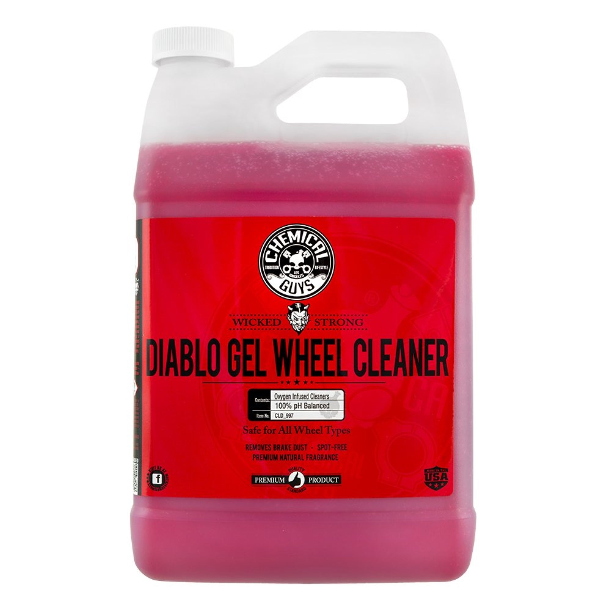 Chemical Guys Cld_997 Diablo Gel Oxygen Infused Foam Wheel And Rim Cleaner, Concentrated (Safe On All Wheel & Rim Finishes), For Cars, Trucks, Suvs, Motorcycles, Rvs & More 128 Fl Oz (1 Gallon)
