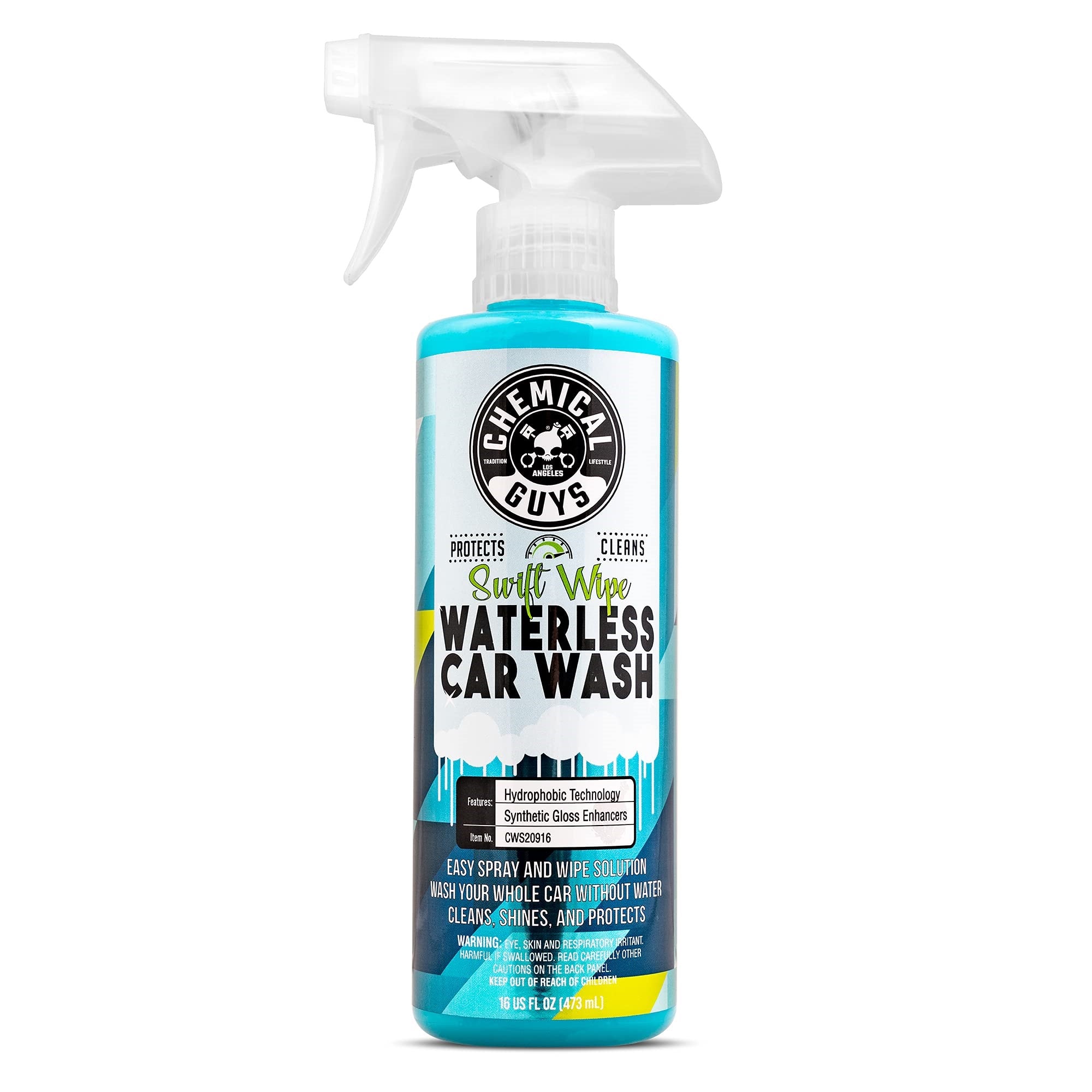 Chemical Guys Cws20916 Swift Wipe Sprayable Waterless Car Wash, Easily Clean - Just Spray & Wipe, Safe For Cars, Trucks, Motorcycles, Rvs & More, 16 Fl Oz