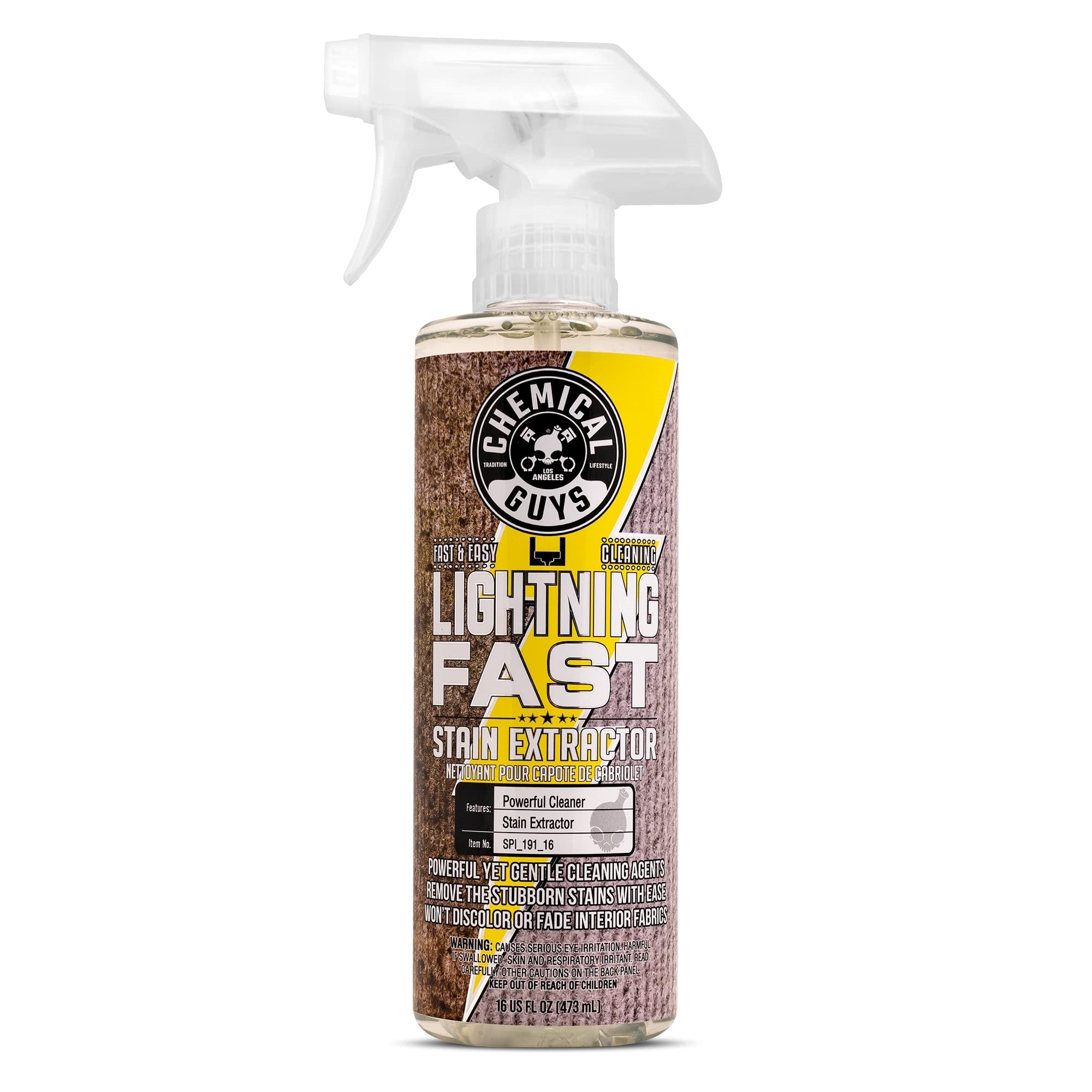 Chemical Guys Spi_191_16 Lightning Fast Carpet And Upholstery Stain Extractor, (Fabric, Upholstery, & Carpet), Safe For Cars, Home, Office, Furniture & More, 16 Fl Oz, Fresh Scent