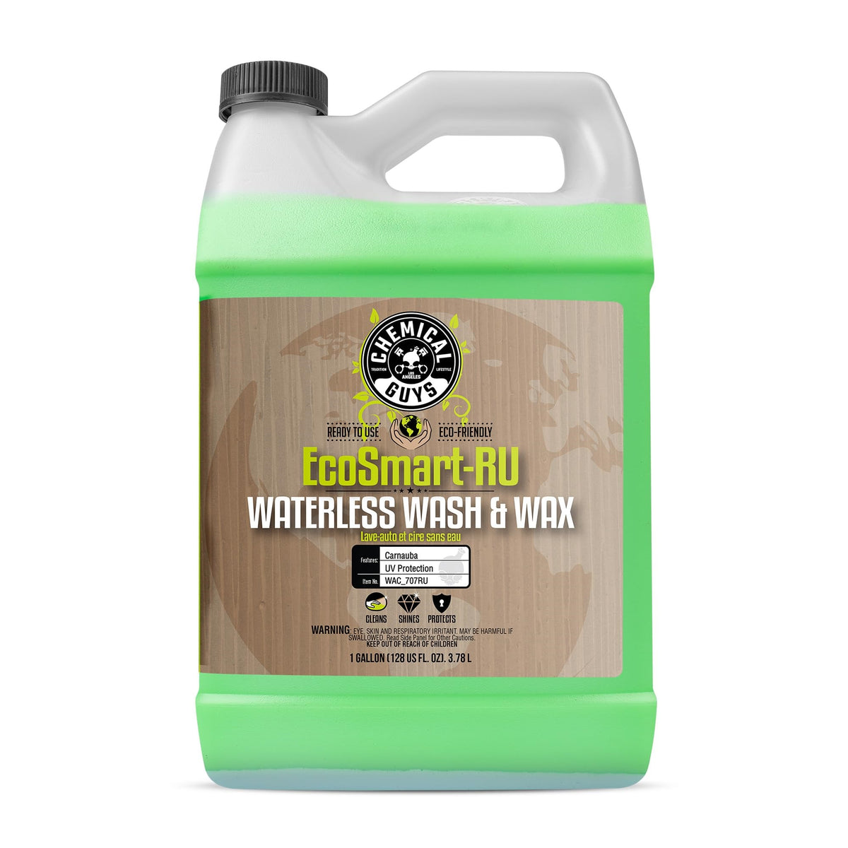 Chemical Guys Wac_707Ru Ecosmart Waterless Car Wash & Wax Ready To Use, Safe For Cars, Trucks, Suvs, Motorcycles, Rvs & More, 128 Fl Oz (1 Gallon)