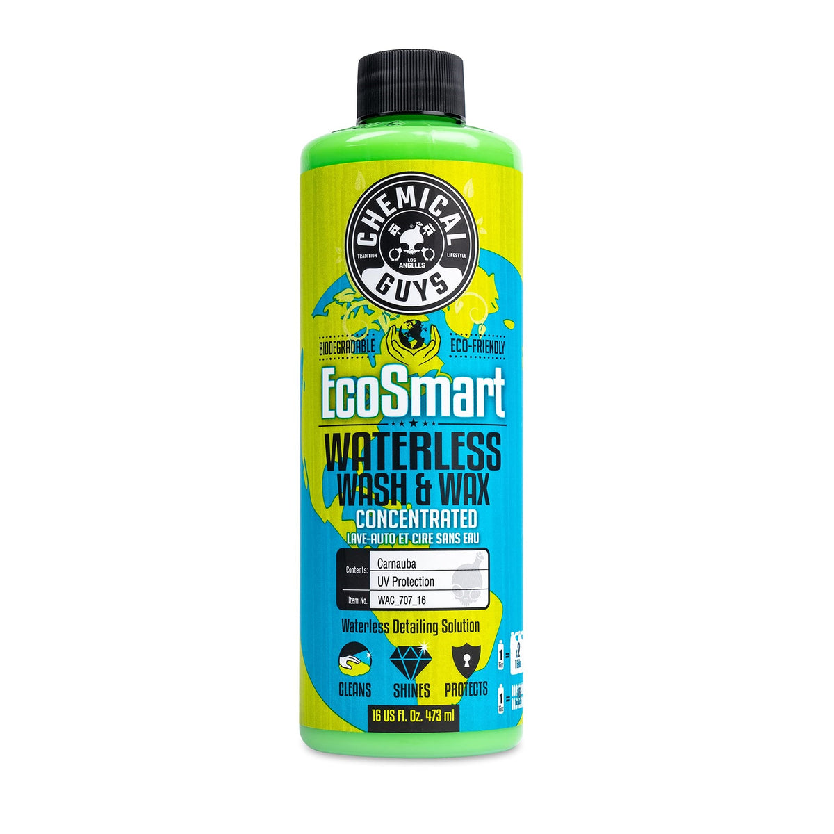 Chemical Guys Wac_707_16 Ecosmart Hyper Concentrated Waterless Car Wash And Wax, Safe For Cars, Trucks, Suvs, Motorcycles, Rvs & More, 16 Fl Oz