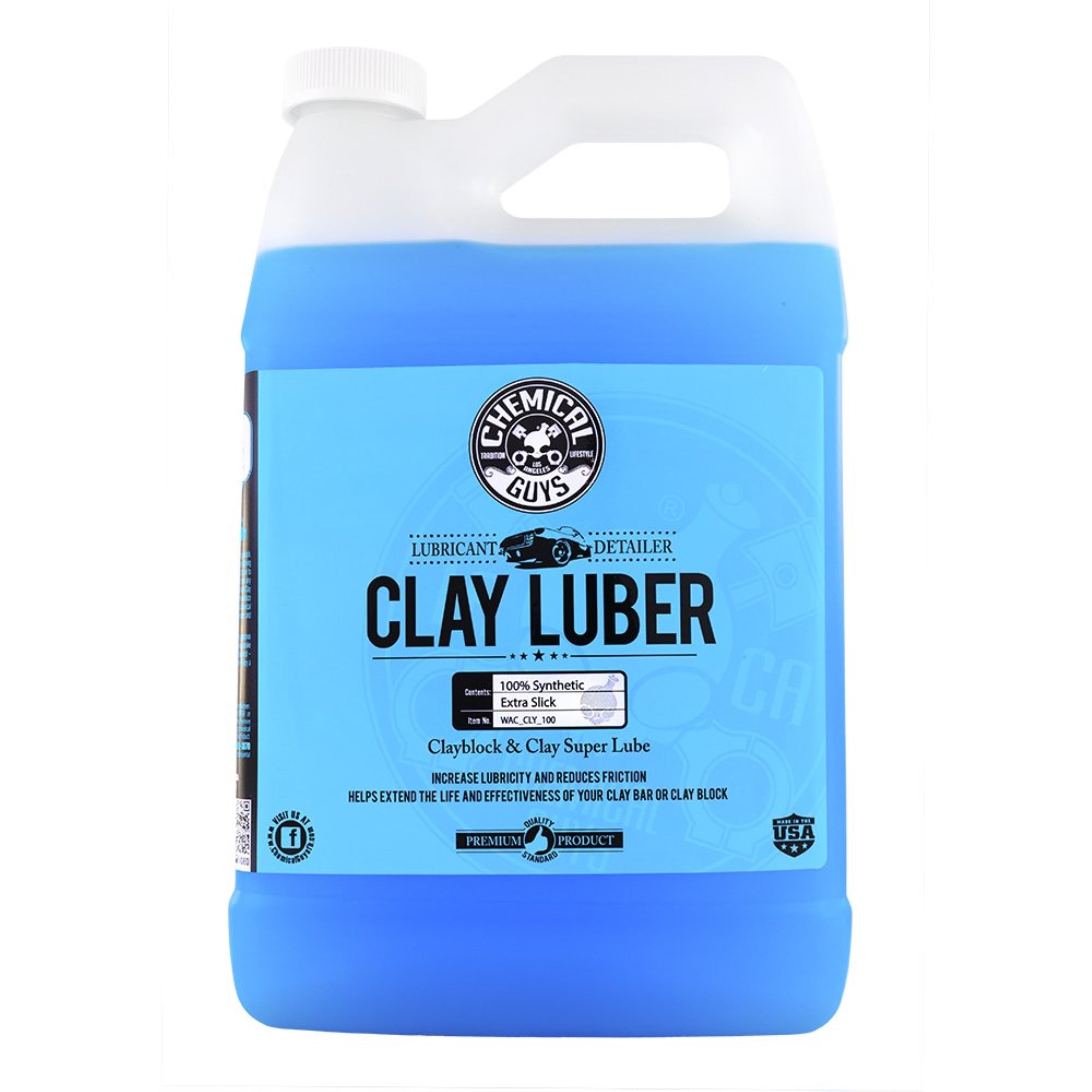 Chemical Guys Wac_Cly_100 Clay Luber Synthetic Lubricant With Wetting Agents For Clayblock And Detailing Clay (Works On Cars, Trucks, Suvs, Jeeps & More), 128 Fl Oz (1 Gallon)