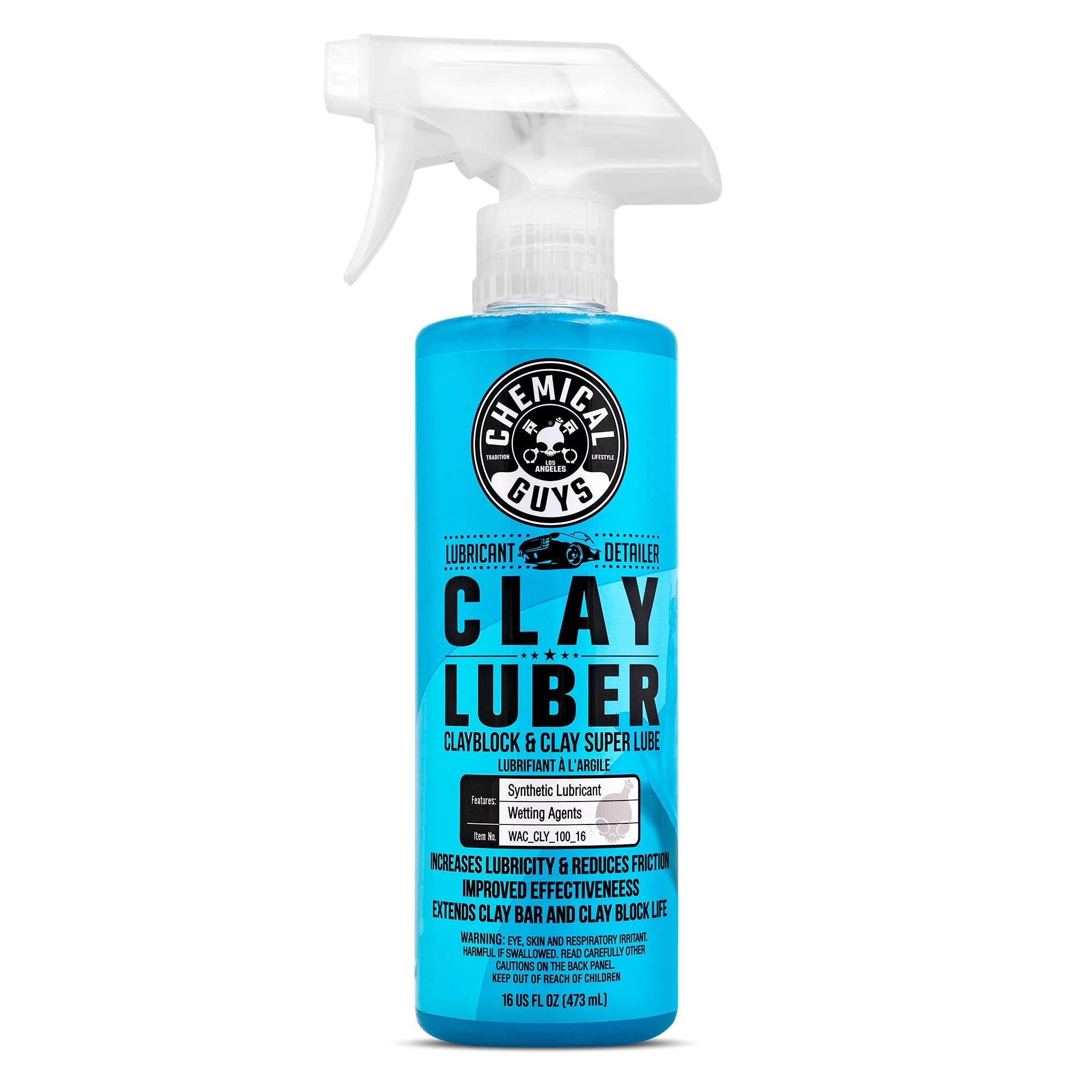 Chemical Guys Wac_Cly_100_16 Clay Luber Synthetic Lubricant With Wetting Agents For Clayblock And Car Detailing Clay (Works On Cars, Trucks, Suvs, Jeeps & More), 16 Fl Oz