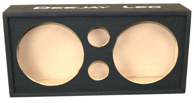 12-In Twin Empty Speaker Enclosure Black For Two 12-In Woofers