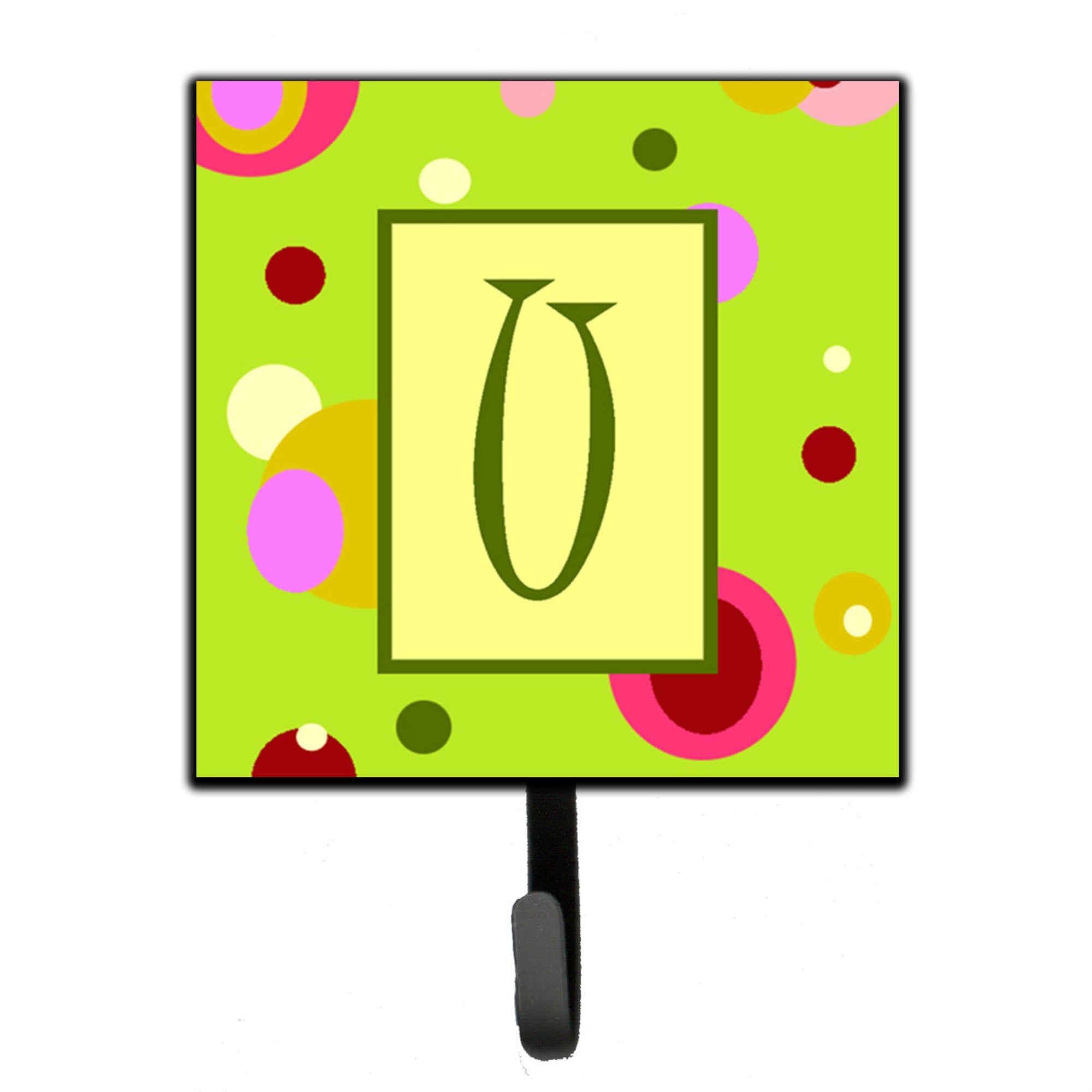 Caroline'S Treasures Cj1010-Ush4 Letter U Initial Monogram-Green Leash Holder Or Key Hook, Small, Multicolor