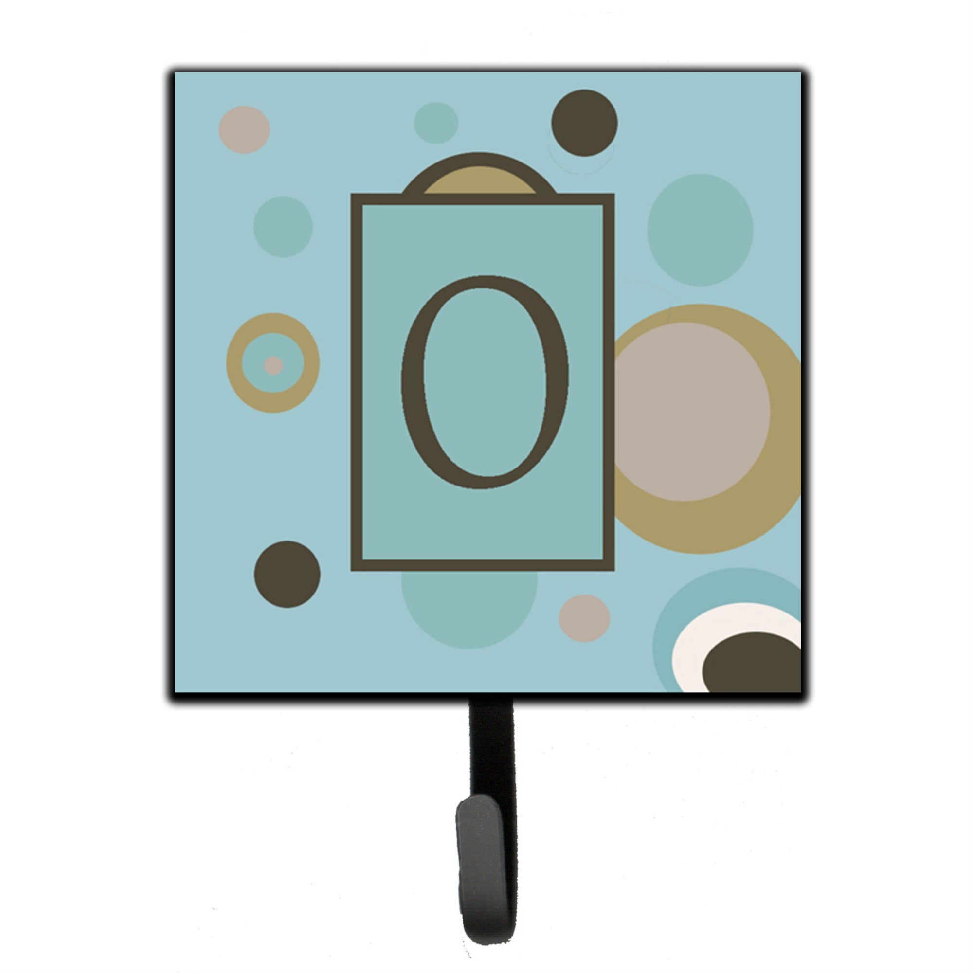 Caroline'S Treasures Cj1013-Osh4 Letter O Initial Monogram-Blue Dots Leash Holder Or Key Hook, Small, Multicolor