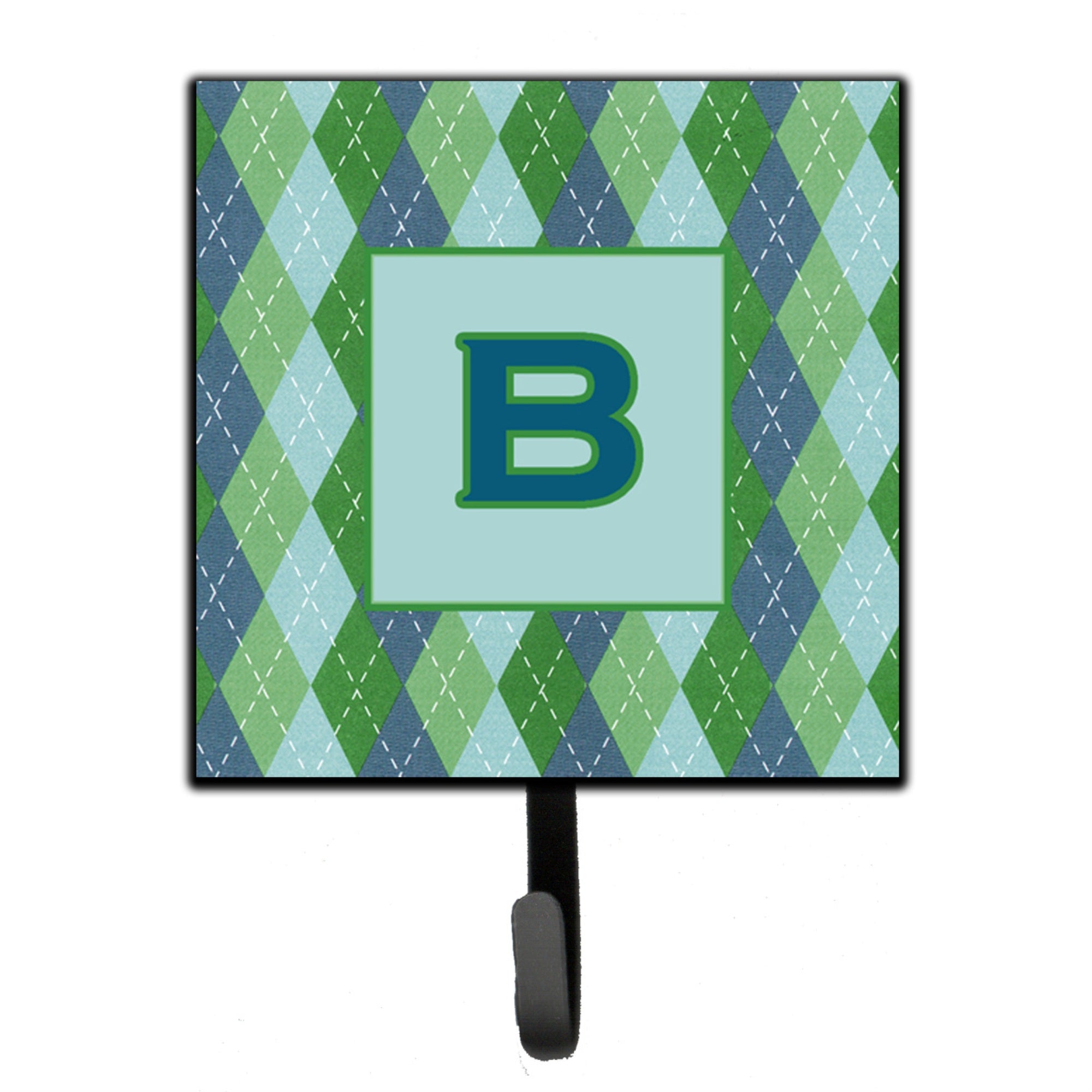 Caroline'S Treasures Cj1020-Bsh4 Letter B Initial Monogram-Blue Argoyle Leash Holder Or Key Hook, Small, Multicolor