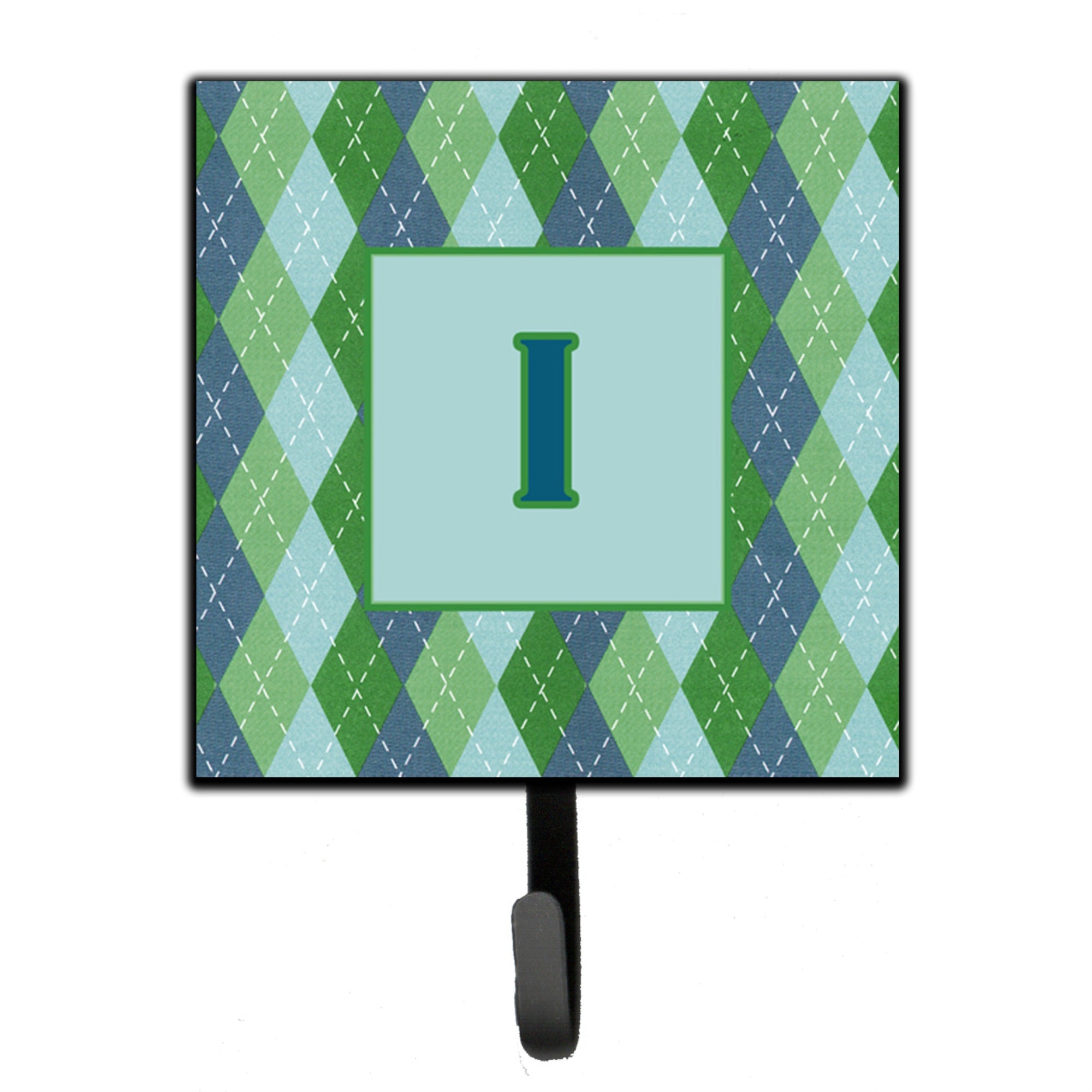 Caroline'S Treasures Cj1020-Ish4 Letter I Initial Monogram-Blue Argoyle Leash Holder Or Key Hook, Small, Multicolor
