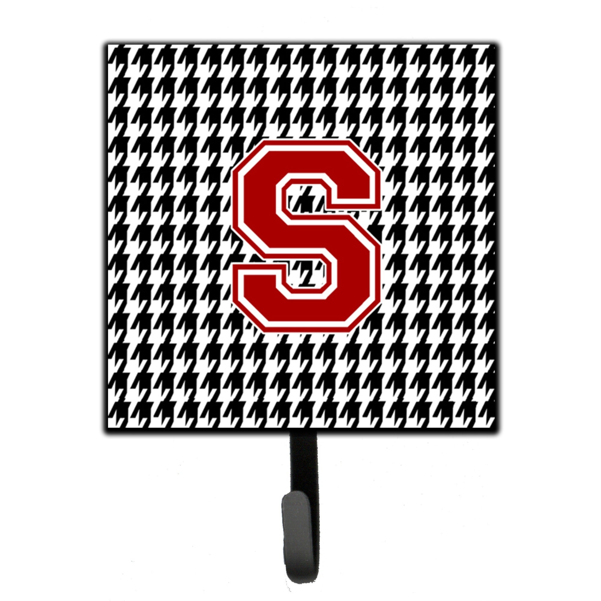 Caroline'S Treasures Cj1021-Ssh4 Monogram-Initial S Hounds Tooth Leash Holder Or Key Hook Cj1021, Small, Multicolor