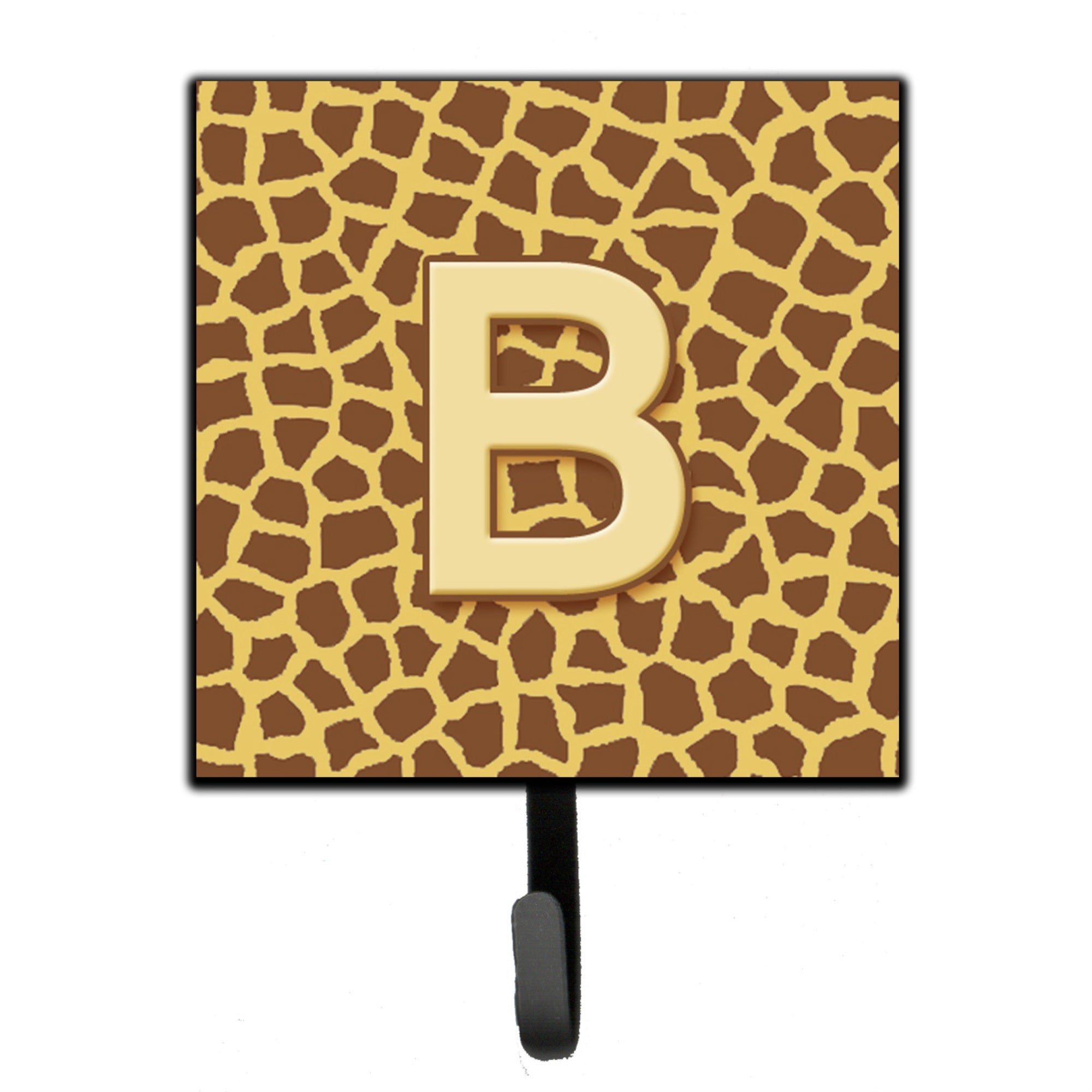 Caroline'S Treasures Cj1025-Bsh4 Letter B Initial Monogram-Giraffe Leash Holder Or Key Hook, Small, Multicolor