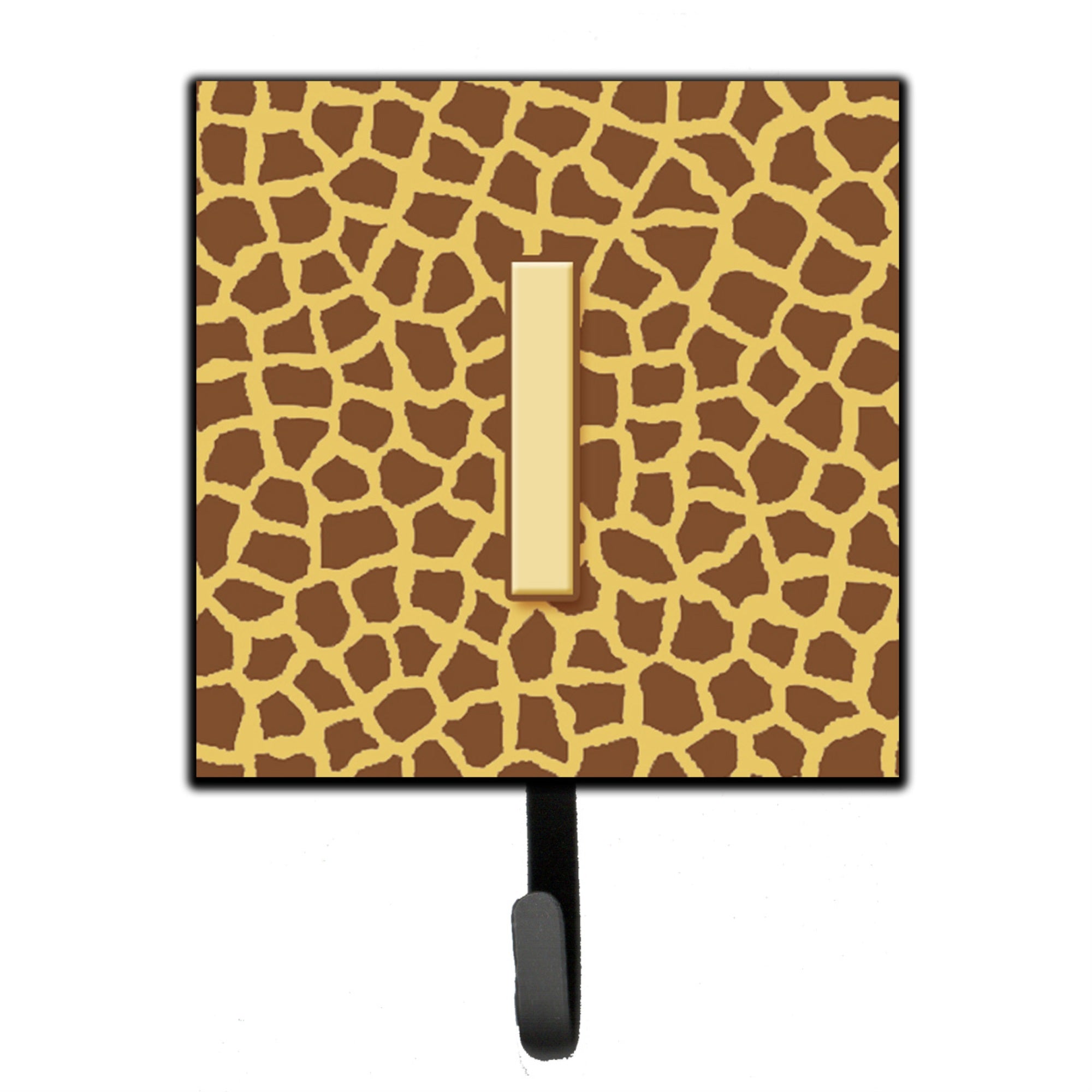 Caroline'S Treasures Cj1025-Ish4 Letter I Initial Monogram-Giraffe Leash Holder Or Key Hook, Small, Multicolor