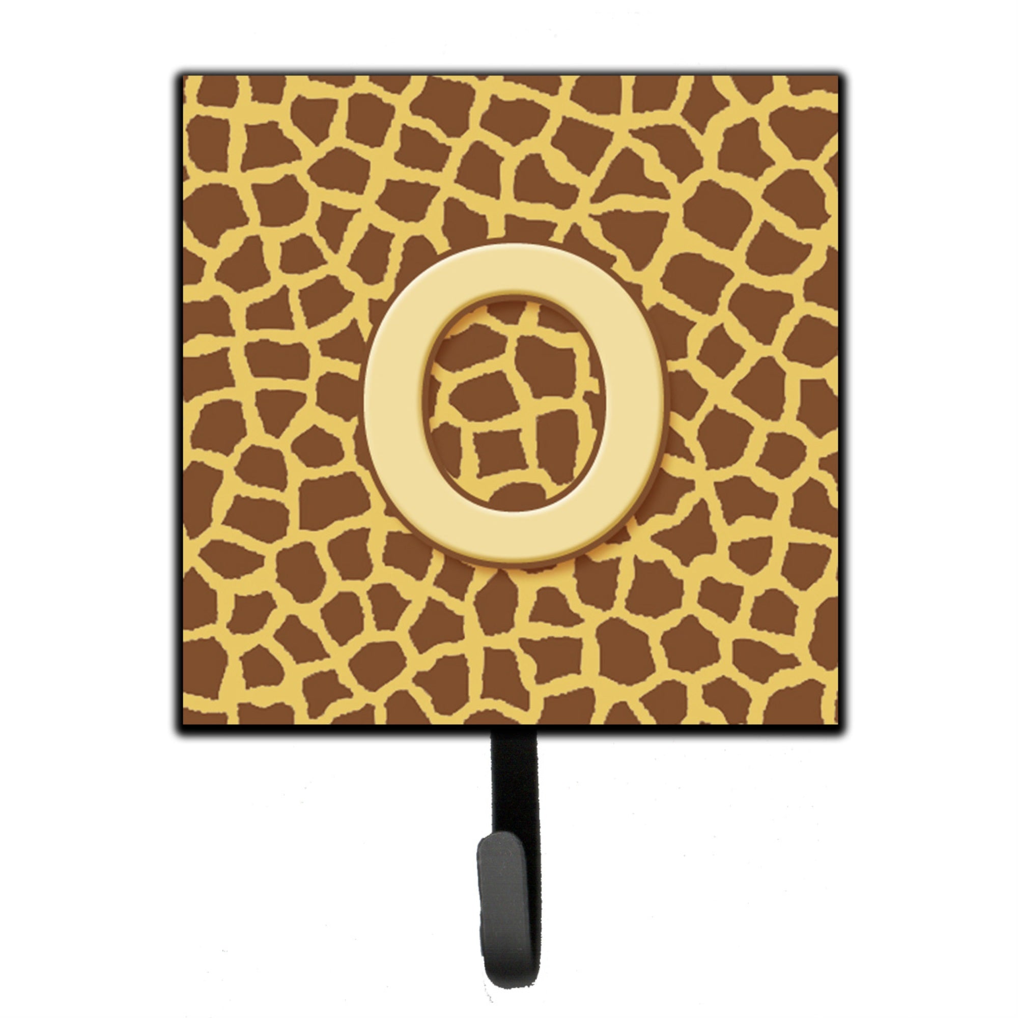 Caroline'S Treasures Cj1025-Osh4 Letter O Initial Monogram-Giraffe Leash Holder Or Key Hook, Small, Multicolor