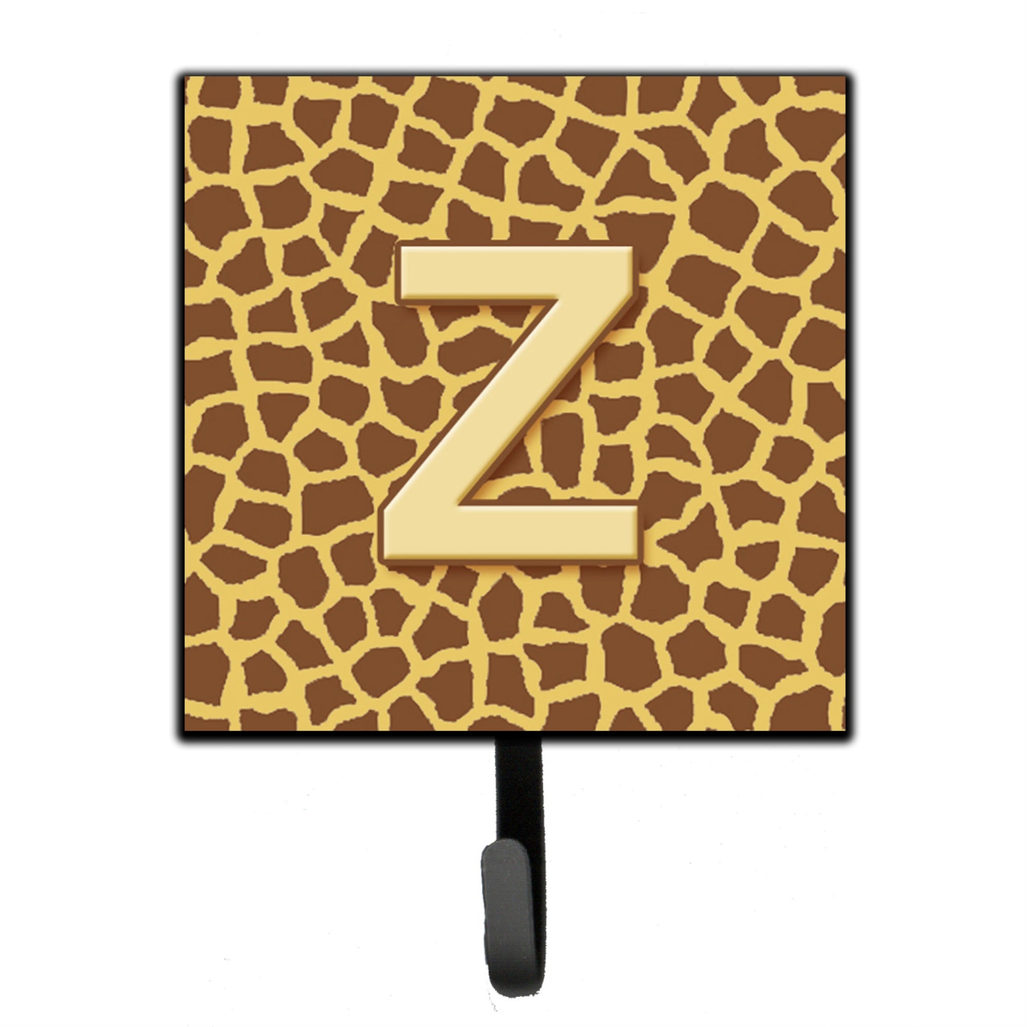 Caroline'S Treasures Cj1025-Zsh4 Letter Z Initial Monogram-Giraffe Leash Holder Or Key Hook, Small, Multicolor