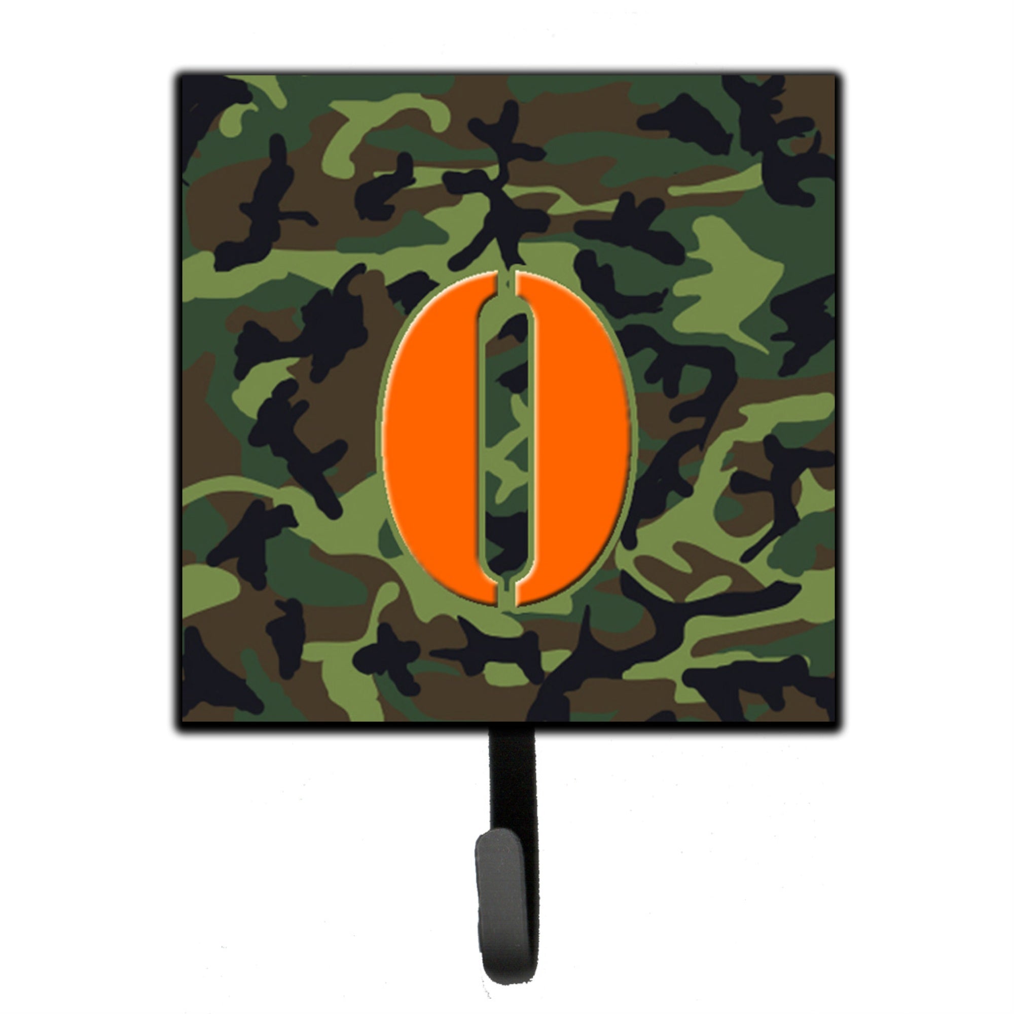Caroline'S Treasures Cj1030-Osh4 Letter O Initial Monogram-Camo Green Leash Holder Or Key Hook, Small, Multicolor