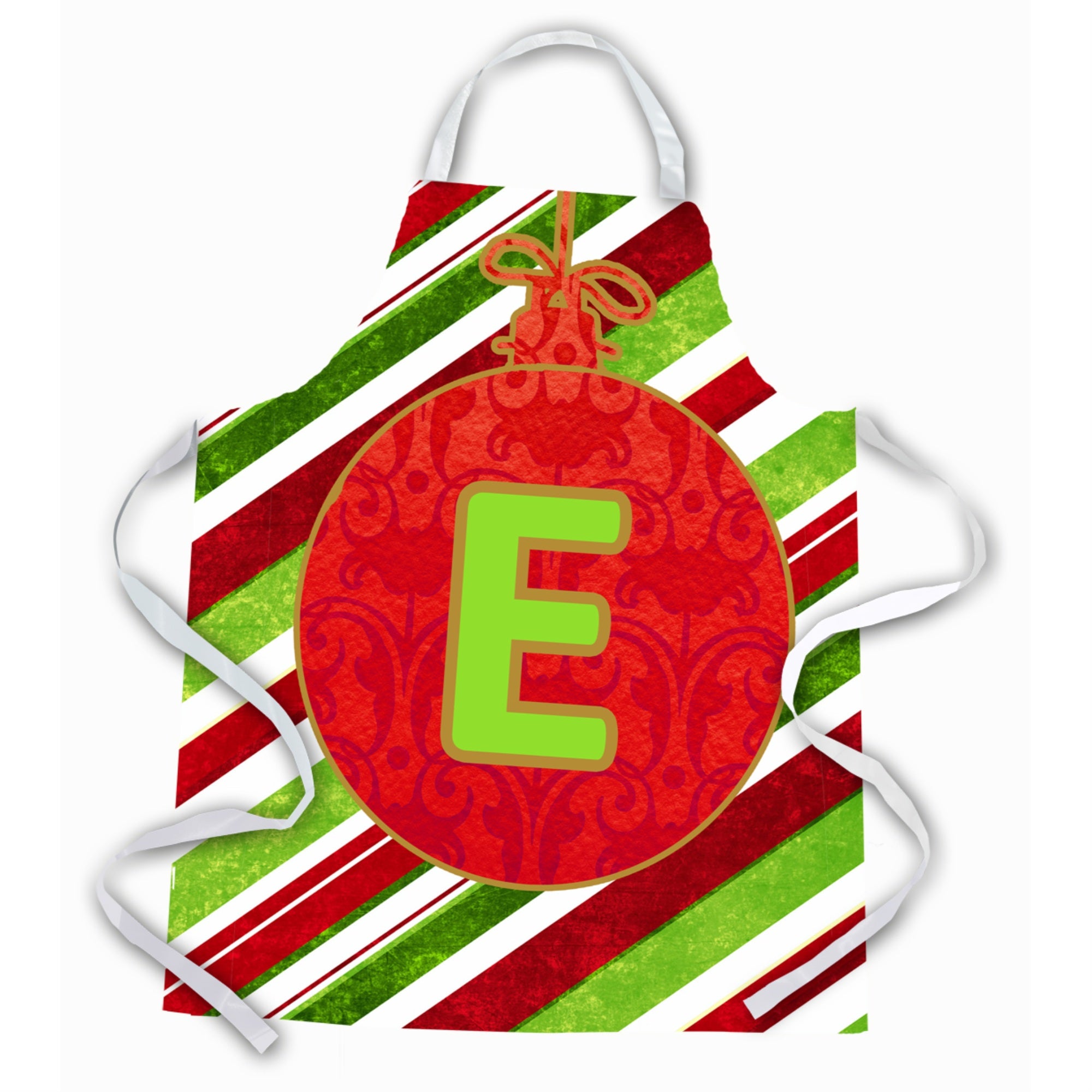 Caroline'S Treasures Cj1039-Eapron Christmas Ornament Holiday Initial Letter E Apron, Large, Multicolor