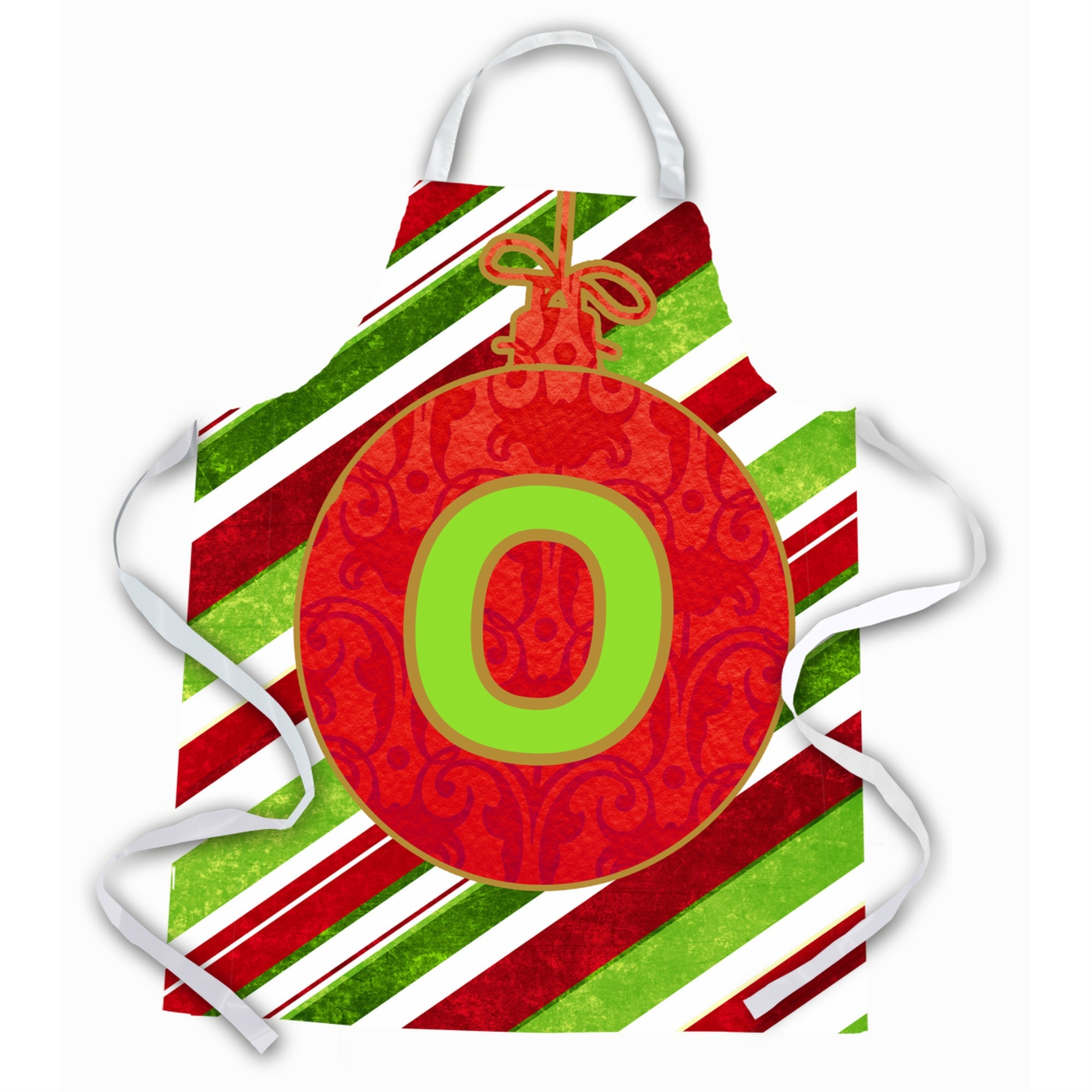 Caroline'S Treasures Cj1039-Oapron Christmas Ornament Holiday Initial Letter O Apron, Large, Multicolor