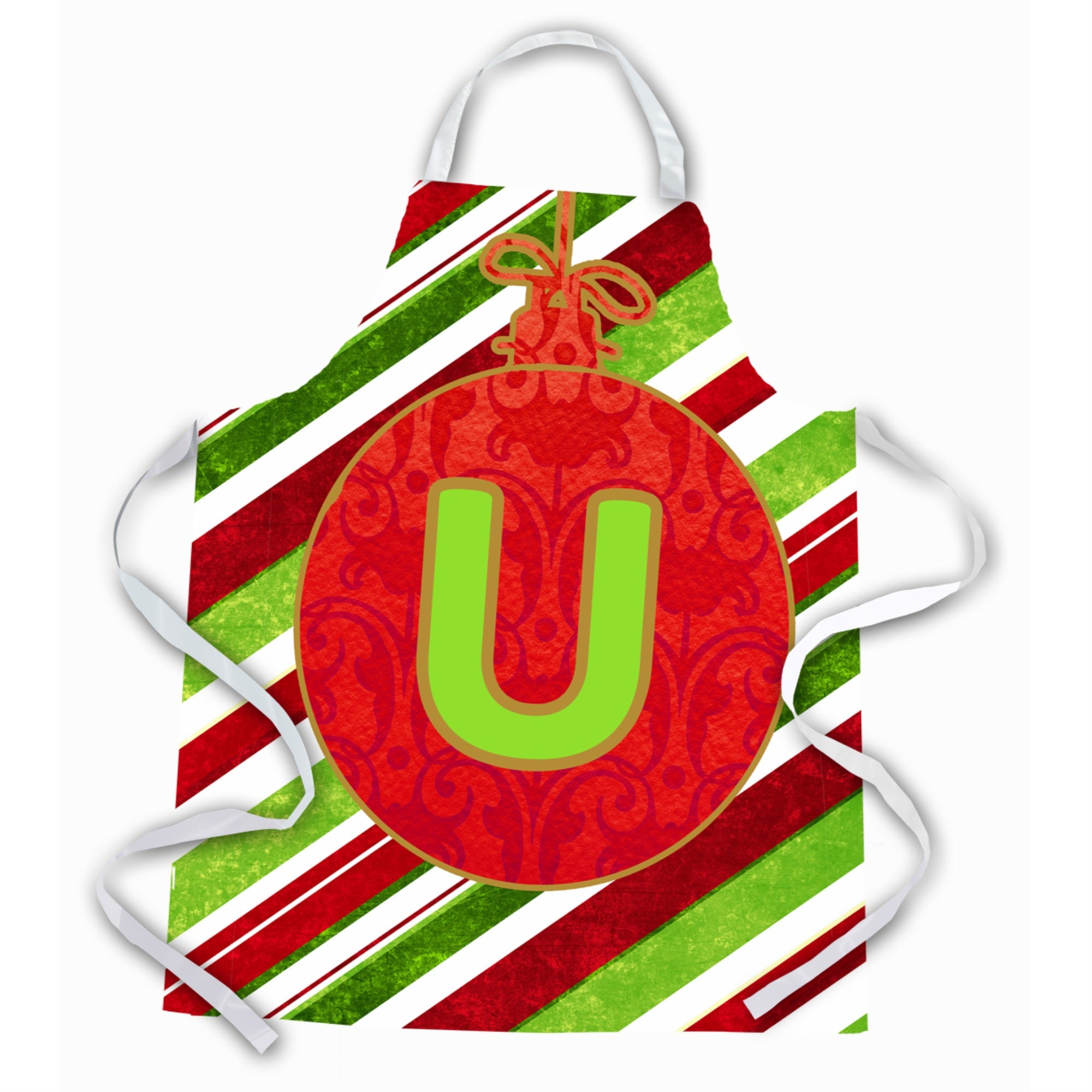 Caroline'S Treasures Cj1039-Uapron Christmas Ornament Holiday Initial Letter U Apron, Large, Multicolor
