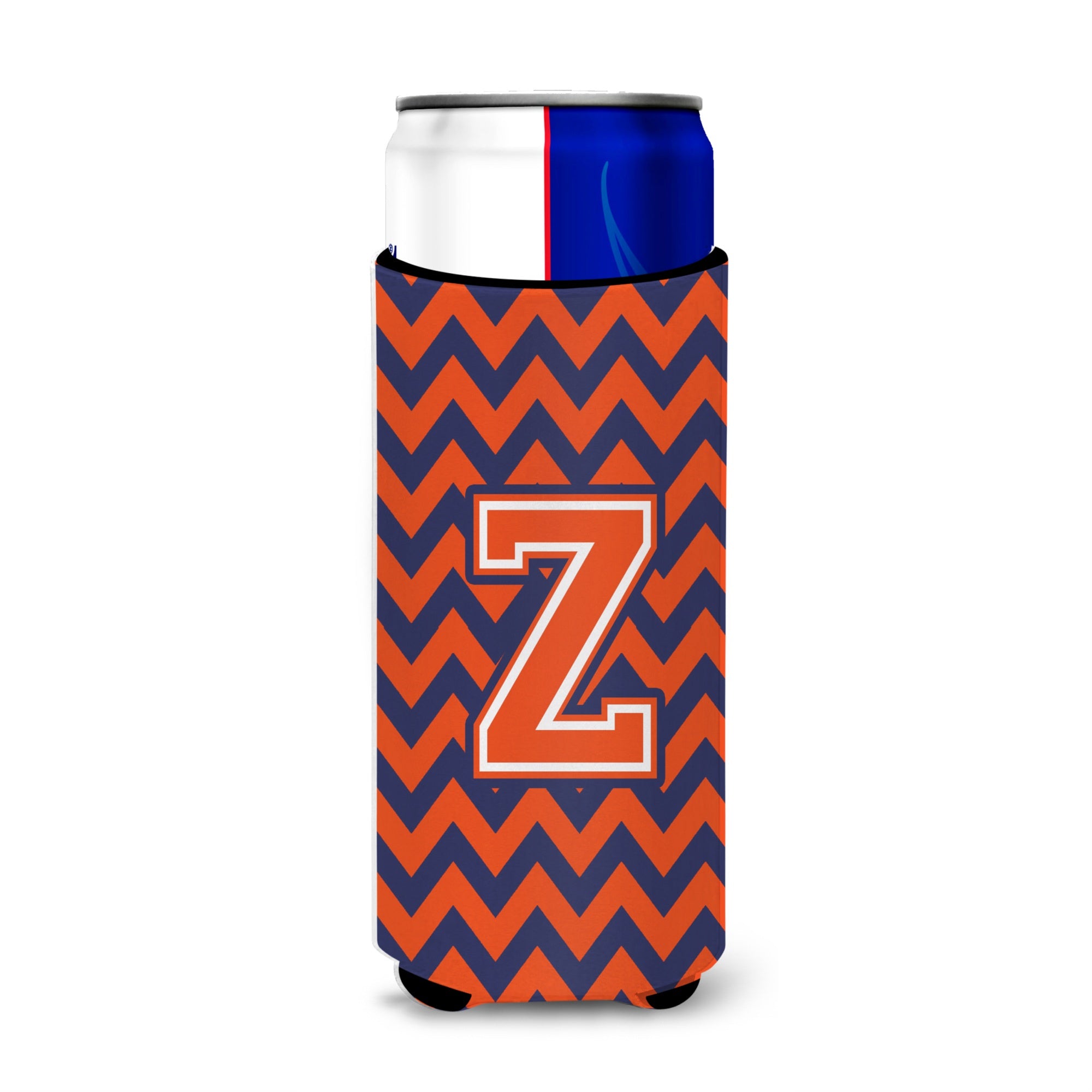 Letter Z Chevron Orange Blue Ultra Beverage Insulators For Slim Cans Cj1042-Zmuk