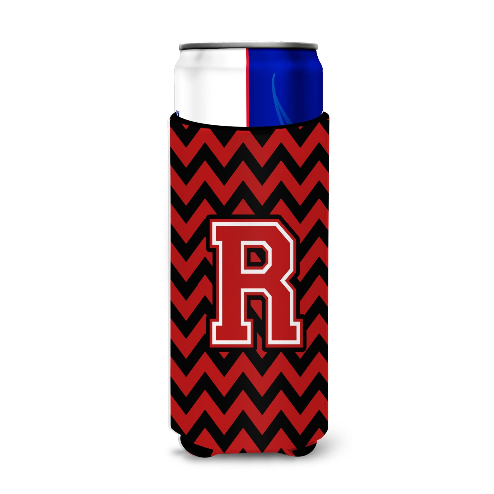 Letter R Chevron Black And Red   Ultra Beverage Insulators For Slim Cans Cj1047-Rmuk