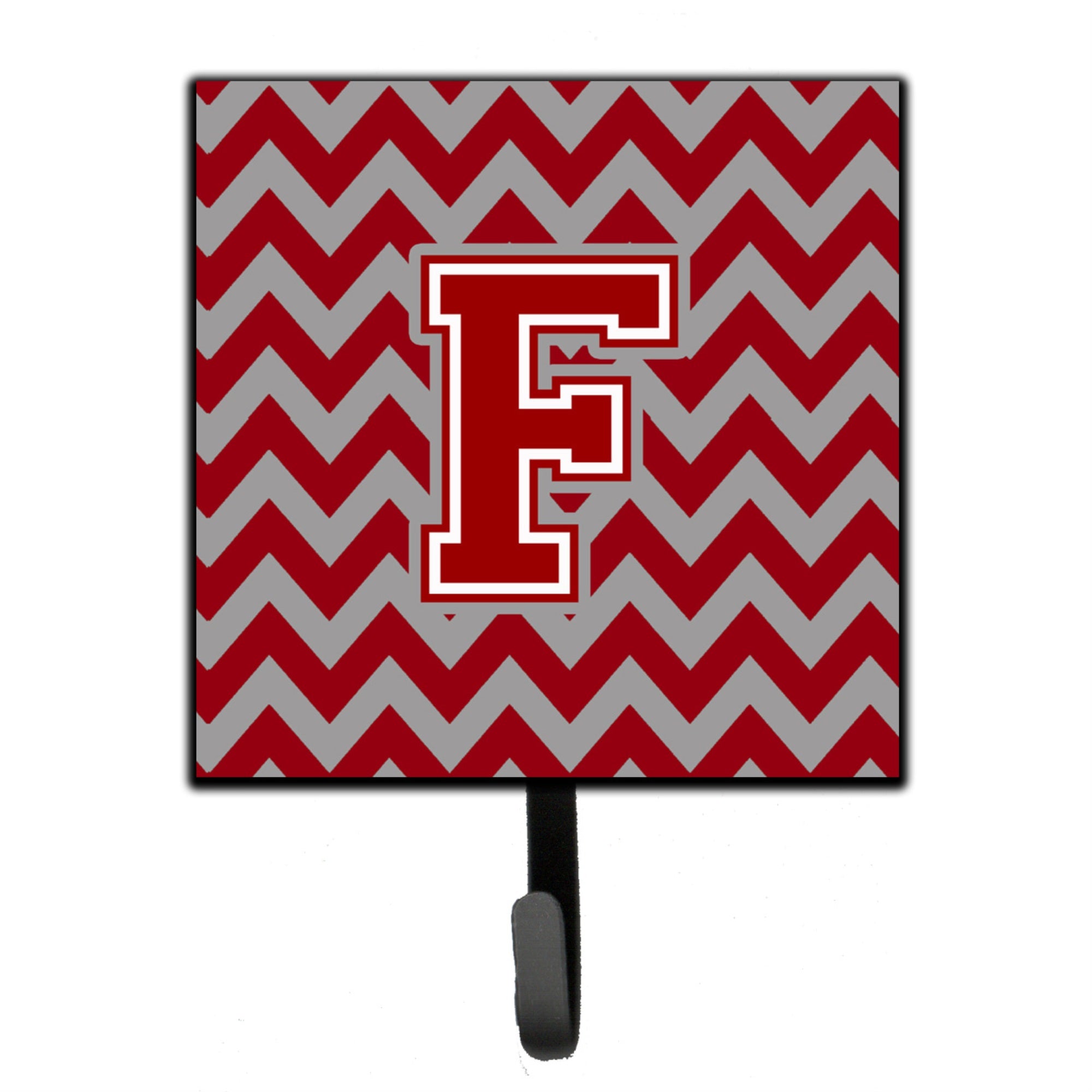 Caroline'S Treasures Letter F Chevron Maroon And White Leash Or Key Holder Cj1049-Fsh4, Small, Multicolor