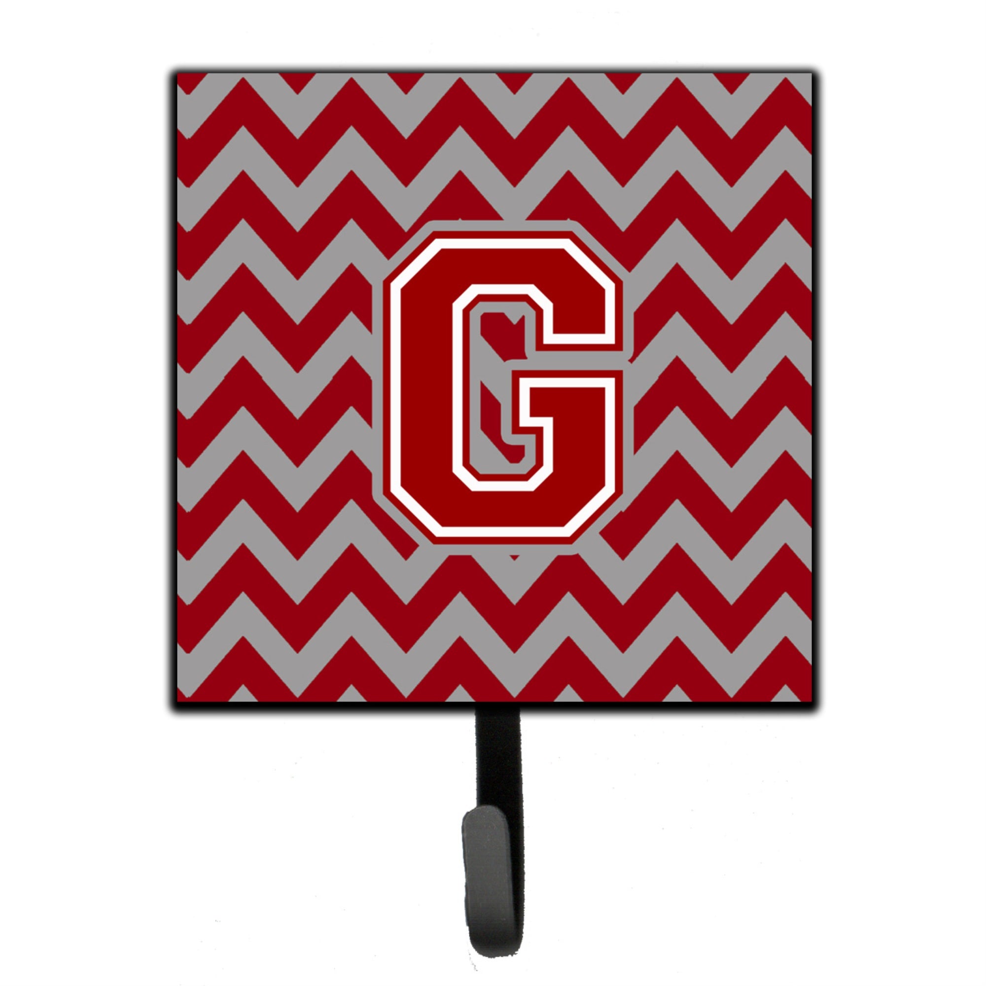 Caroline'S Treasures Letter G Chevron Maroon And White Leash Or Key Holder Cj1049-Gsh4, Small, Multicolor