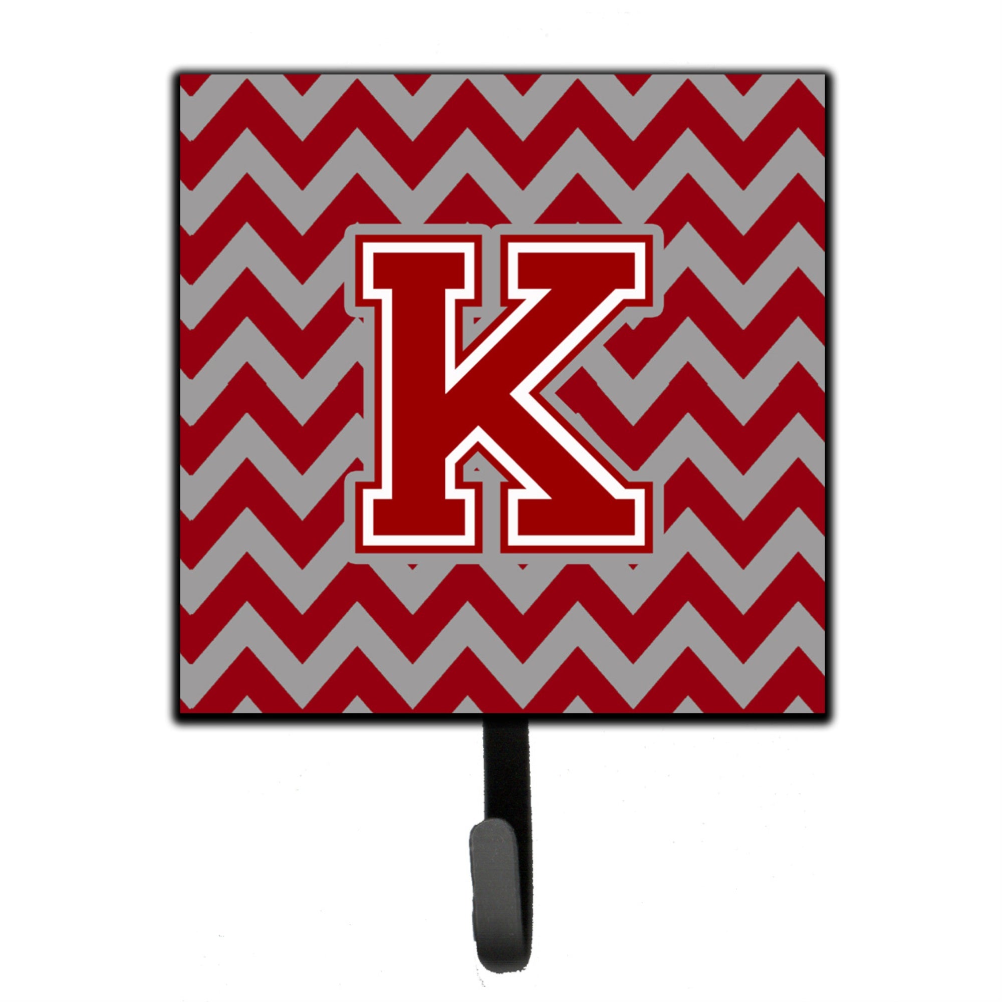 Caroline'S Treasures Letter K Chevron Maroon And White Leash Or Key Holder Cj1049-Ksh4, Small, Multicolor