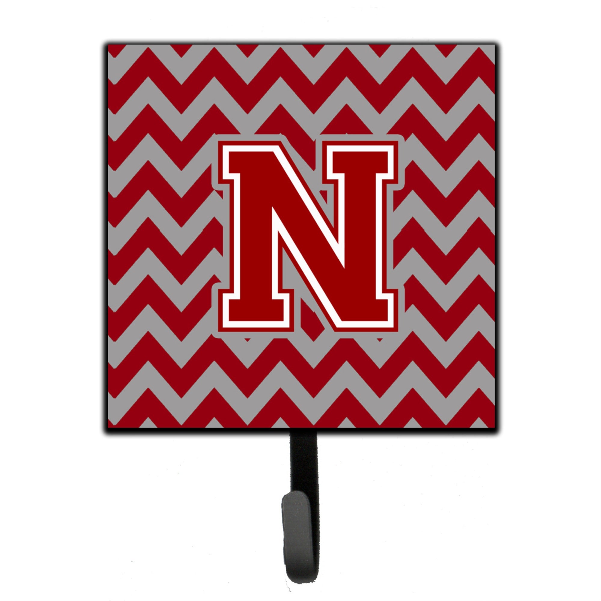Caroline'S Treasures Letter N Chevron Maroon And White Leash Or Key Holder Cj1049-Nsh4, Small, Multicolor