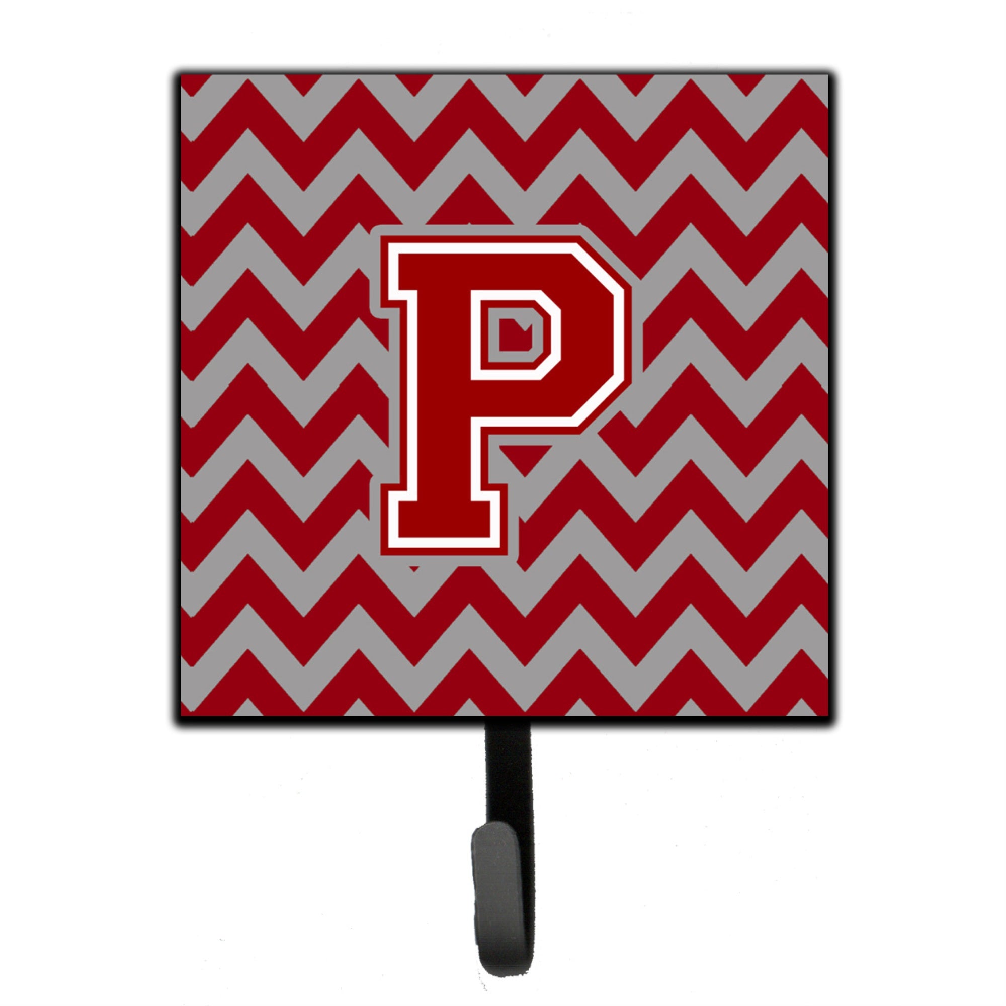 Caroline'S Treasures Letter P Chevron Maroon And White Leash Or Key Holder Cj1049-Psh4, Small, Multicolor