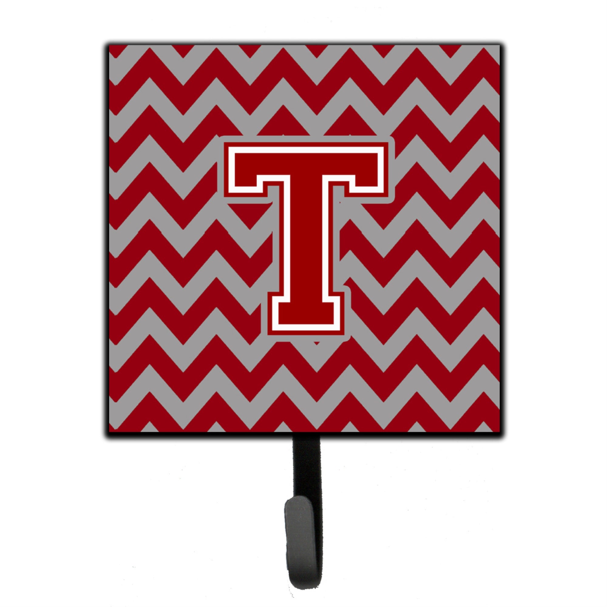 Caroline'S Treasures Letter T Chevron Maroon And White Leash Or Key Holder Cj1049-Tsh4, Small, Multicolor