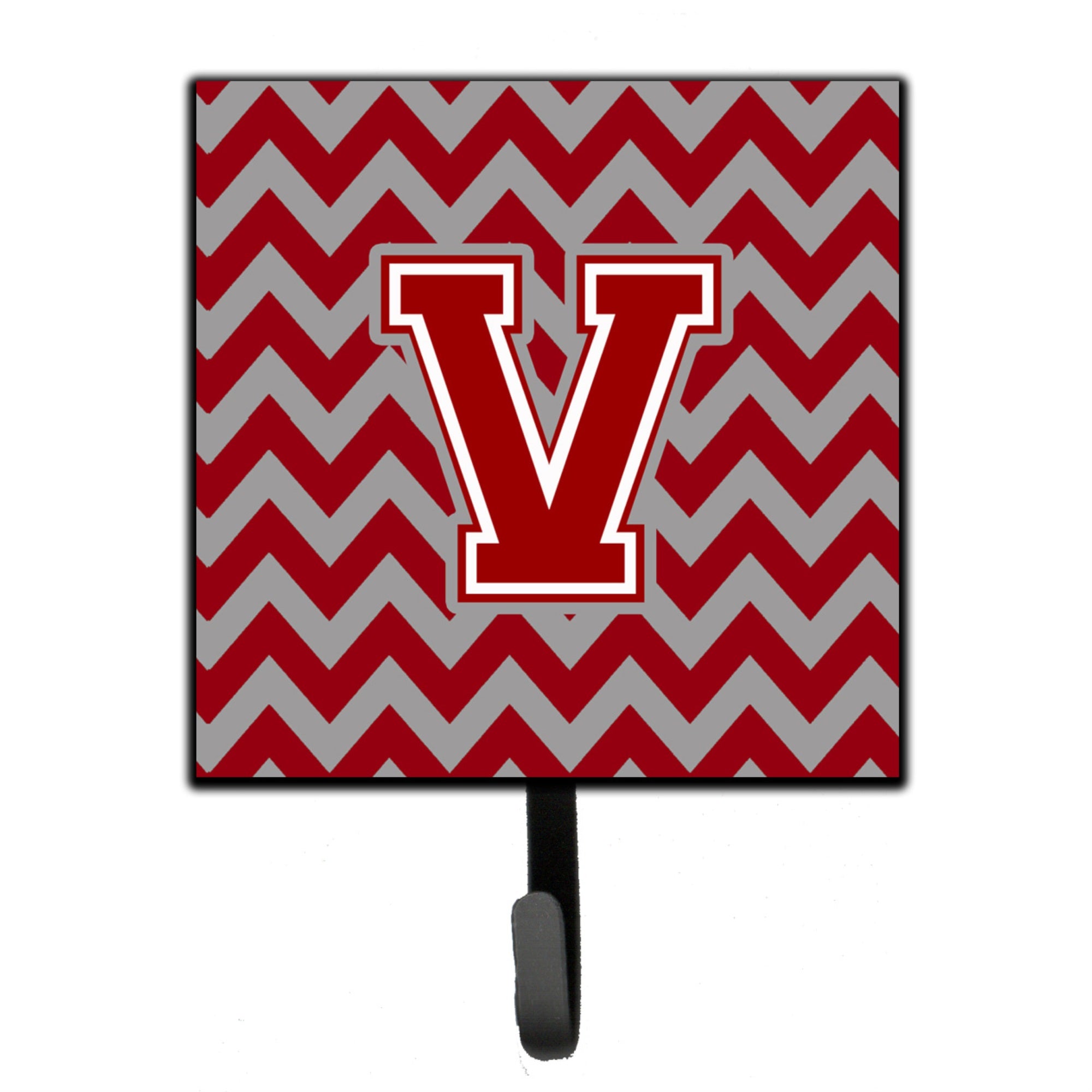 Caroline'S Treasures Letter V Chevron Maroon And White Leash Or Key Holder Cj1049-Vsh4, Small, Multicolor