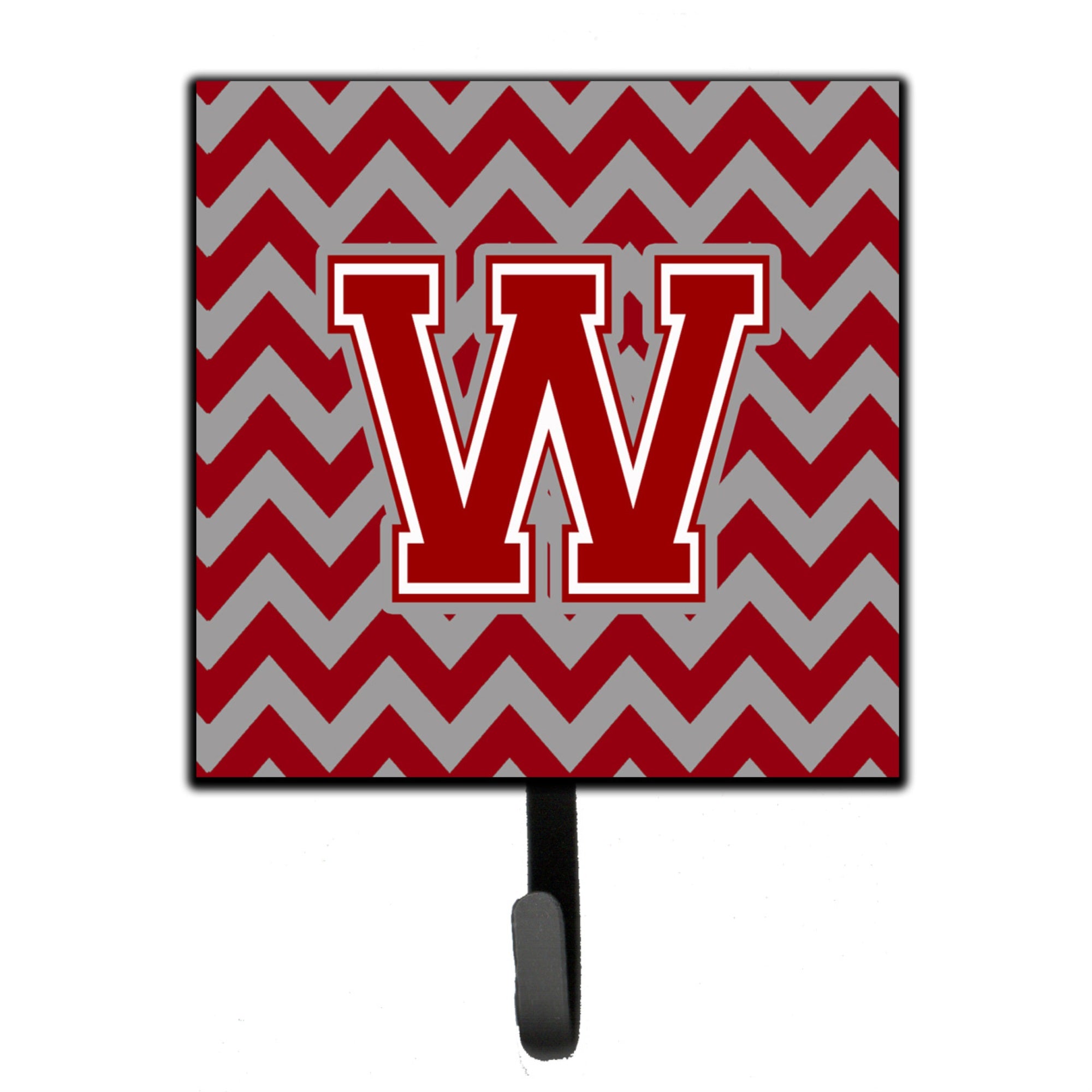 Caroline'S Treasures Letter W Chevron Maroon And White Leash Or Key Holder Cj1049-Wsh4, Small, Multicolor