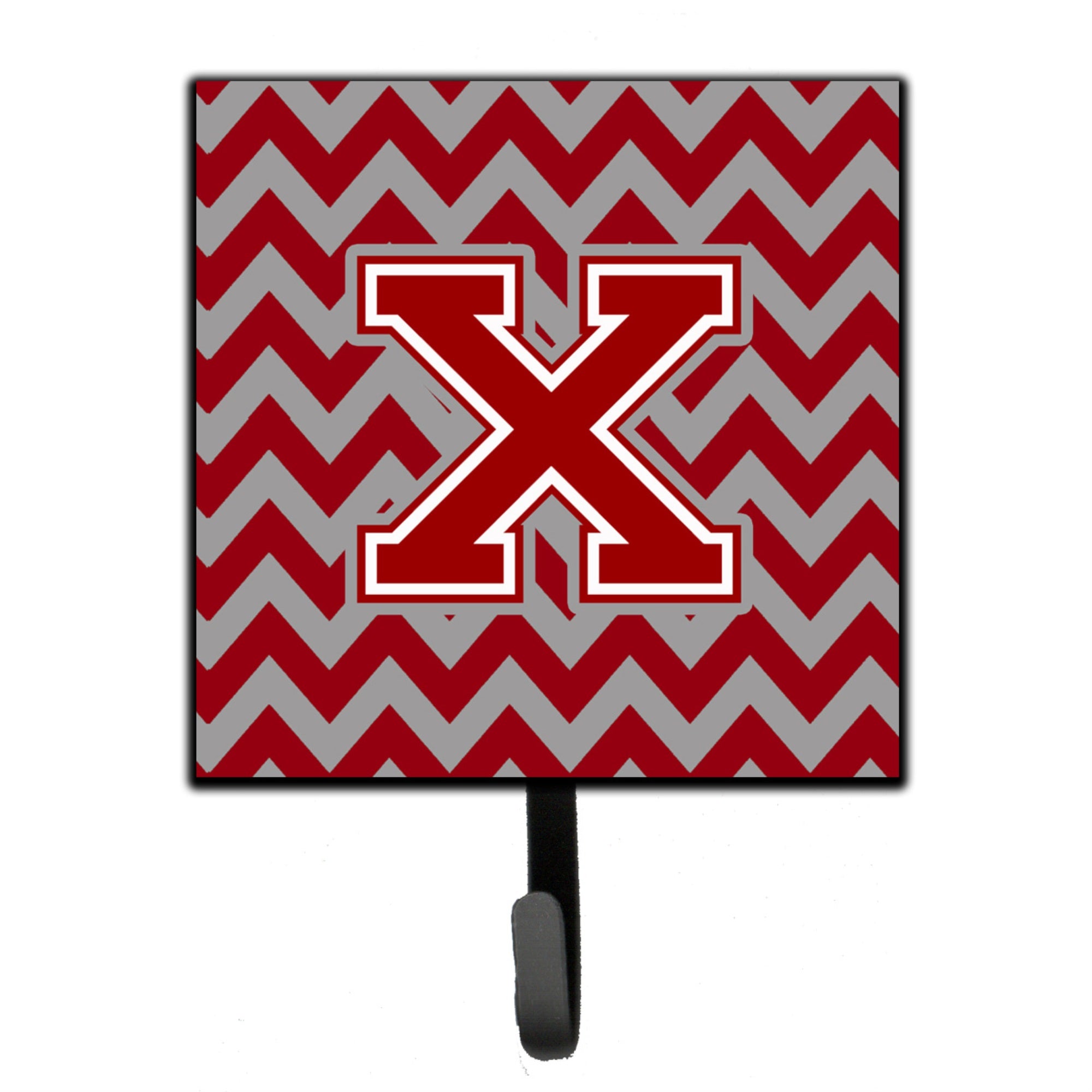 Caroline'S Treasures Letter X Chevron Maroon And White Leash Or Key Holder Cj1049-Xsh4, Small, Multicolor