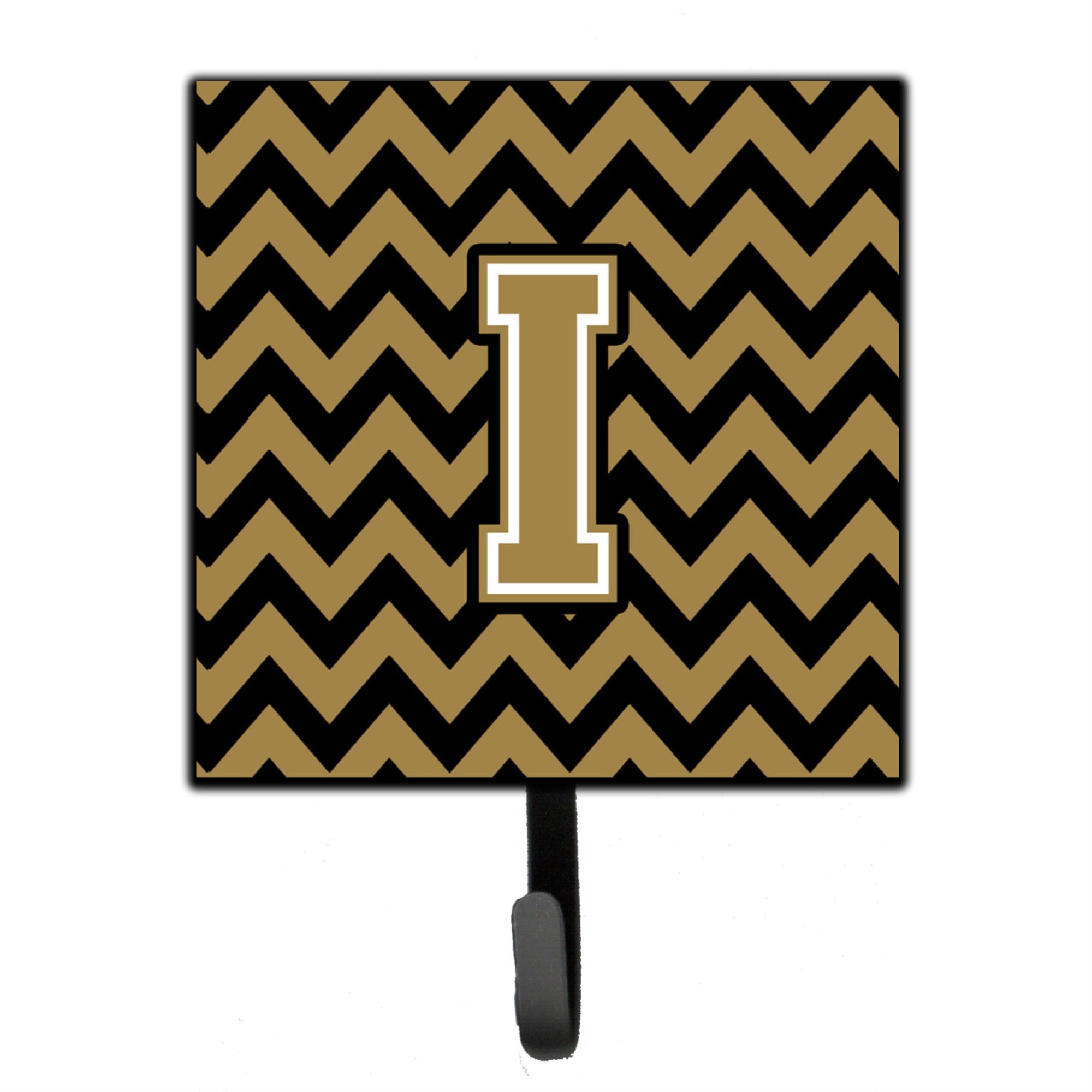 Caroline'S Treasures Letter I Chevron Black And Gold Leash Or Key Holder Cj1050-Ish4, Small, Multicolor